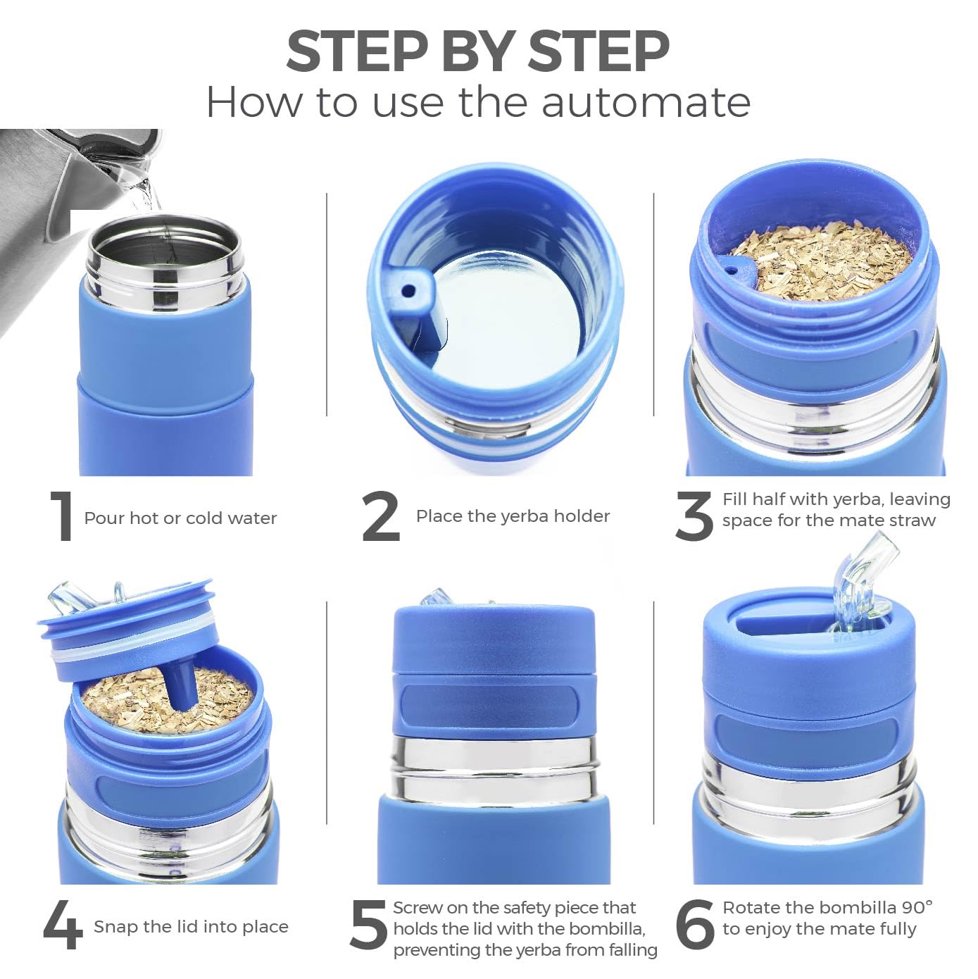 Balibetov - New - Stainless Steel Automate - Thermo, Mate Cup And Bombilla All In One - No Need To Refill Every Time You Want To