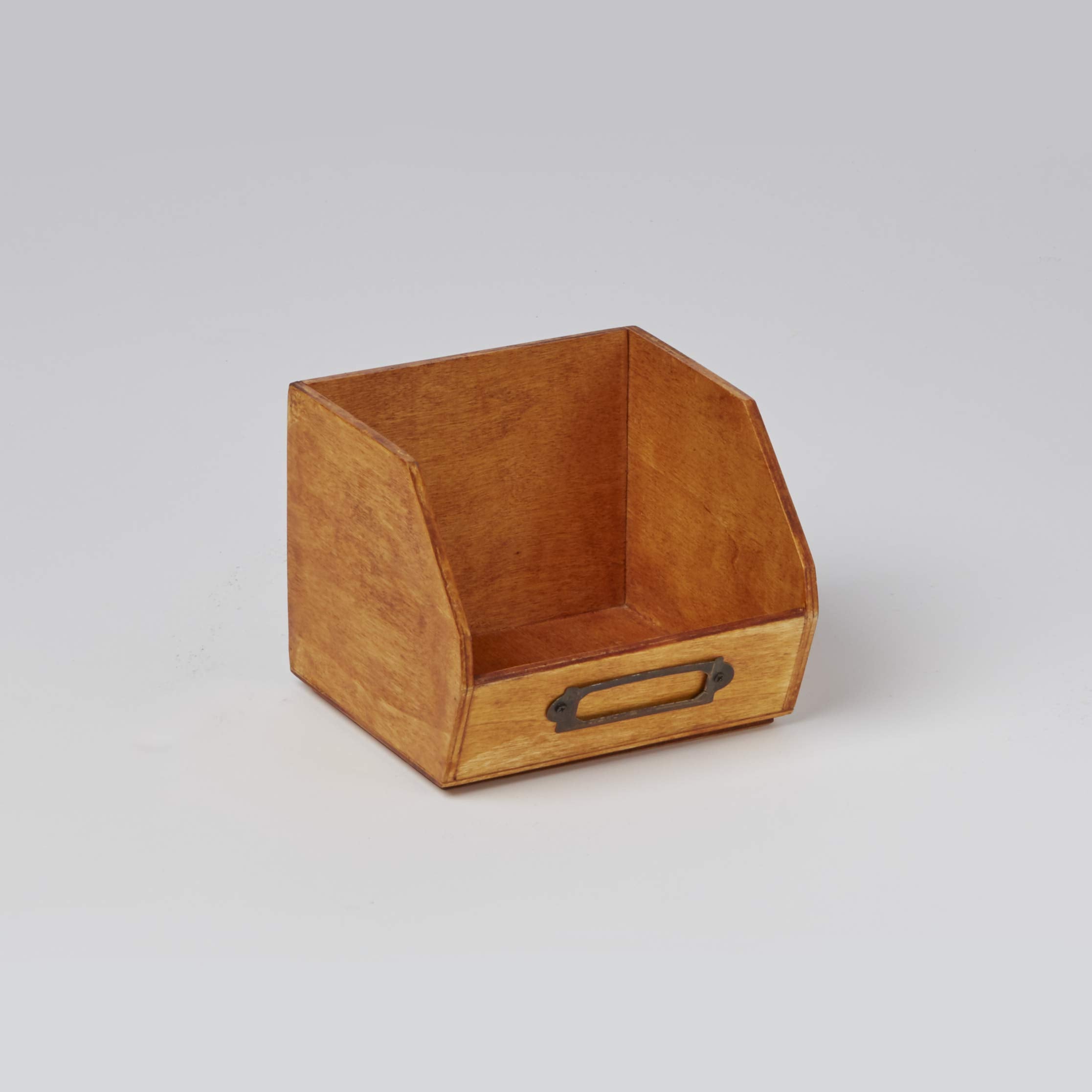 American Metalcraft Pwbb45 Poplar Wood Caddy, Black, 5-Inches