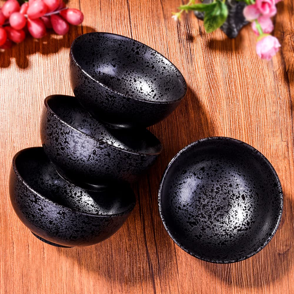 Japanese Rice Bowls Set Of 4, Ceramic Rice Bowls For Rice Soup, 4.5'' Rice Bowls
