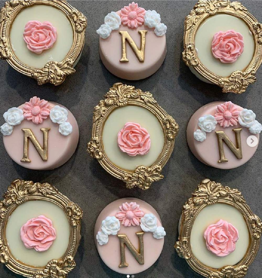 Jevenis Rose Flower Cake Pop Mold Rose Flower Cake Decoration Rose Flower Cupcake Decoration