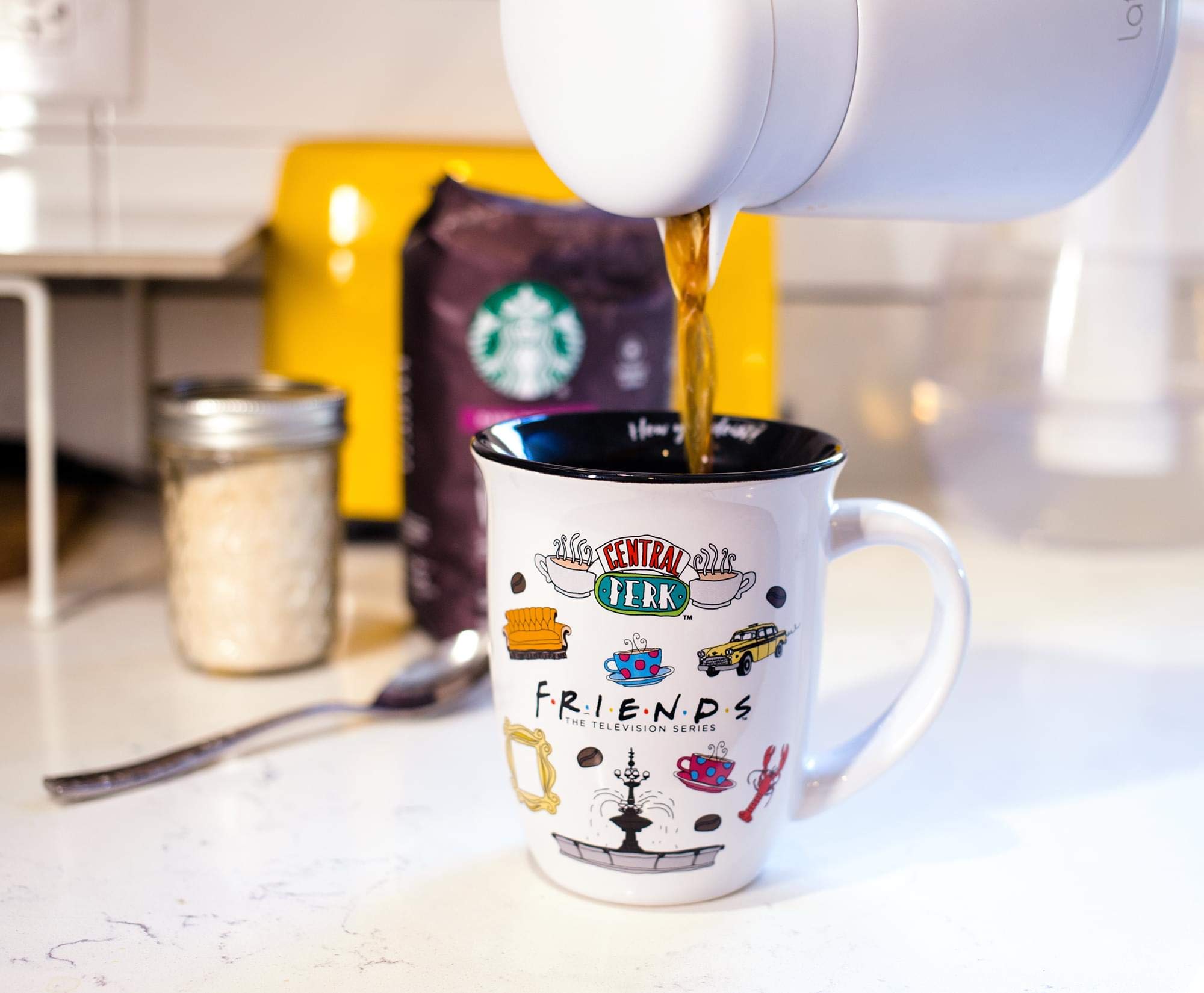 Friends Logo Icon Toss 16Oz Wide Rim Ceramic Mug