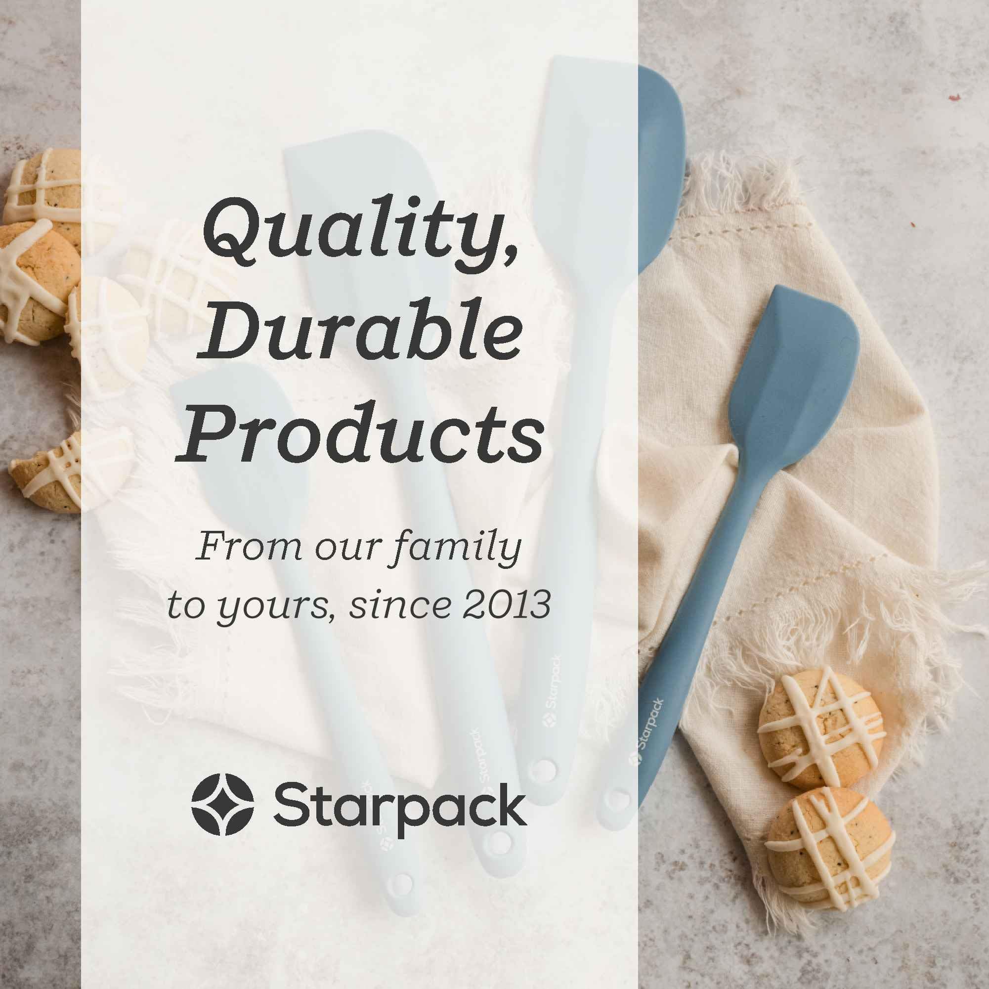 StarPack Home Premium Silicone Spatula Set (2 Small  2 Large) - Rubber Spatulas Silicone Heat Resistant to 600F - Hygienic One Piece Design  Non Stick Kitchen Spatula Set (Teal Blue)
