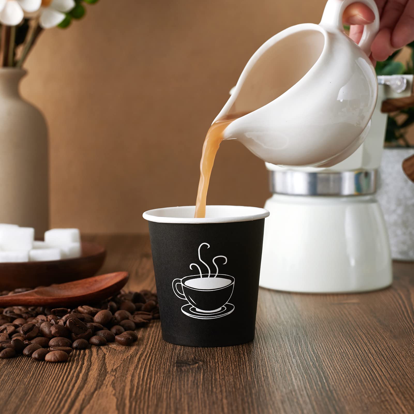 Tv Topvalue 600 Pack 4 Oz Paper Cups, Small Disposable Coffee Cups, Paper Espresso Cups, Hot/Cold Drinking Cups For Party, Picni