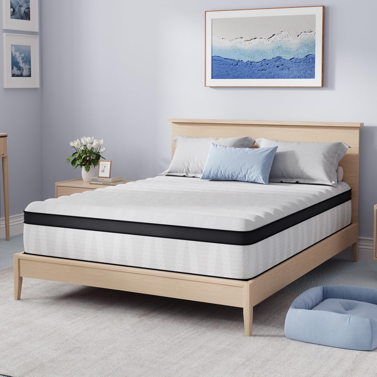 Avenco Twin Mattress, 10 Inch Twin Size Hybrid Mattress in a Box, Medium Firm Bed with Pocket Springs for Motion Isolation, Stro