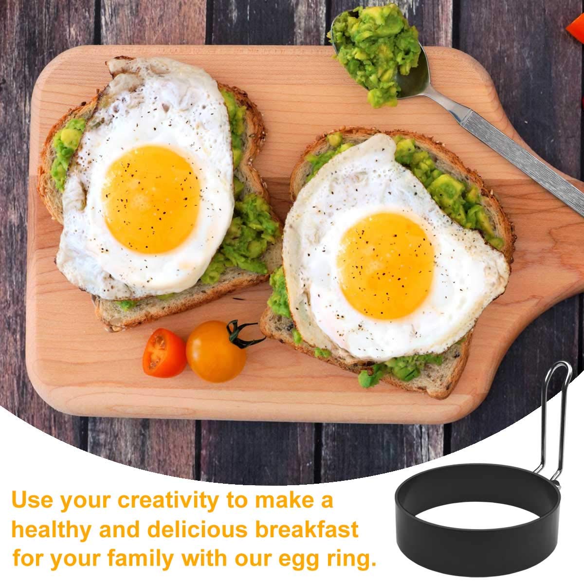 4 Pack Stainless Steel Eggs Maker Non Stick Round Egg Cooker For Cooking Cooking Rings Shaper For Frying Pancake Sandwiches Meta