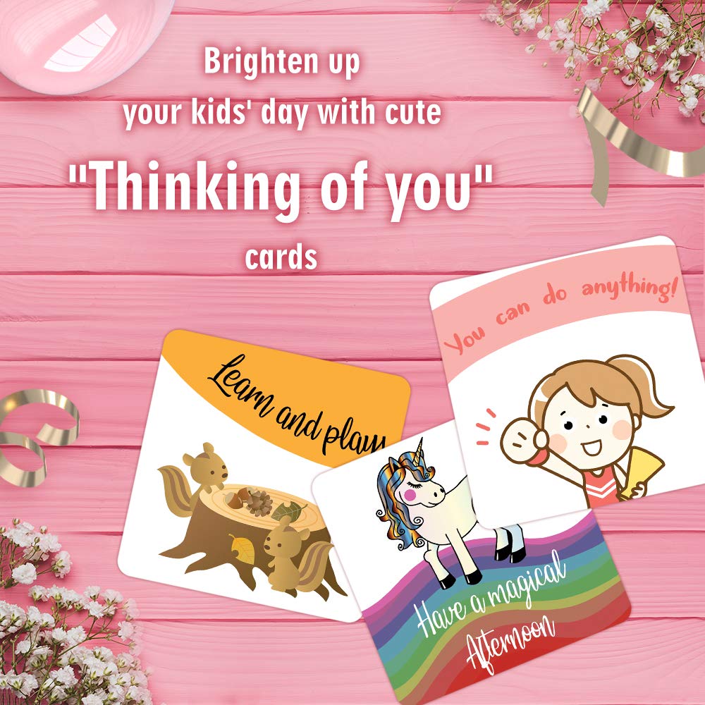 Springflower Lunch Box Notes For Kids - 100 Pack Inspirational And Motivational, Positive Affirmation, Encouragement, Thinking O