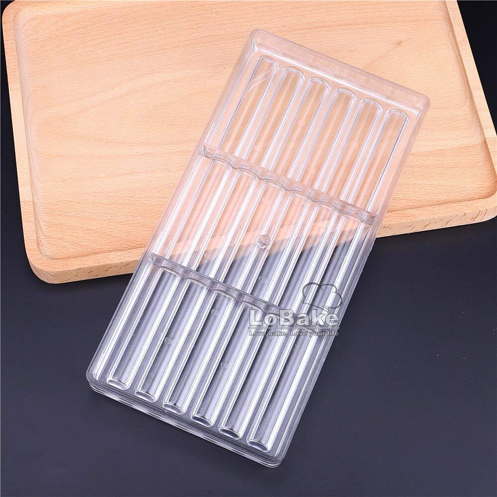 18 Cavities Long Sticks Shape Polycarbonate Pc Chocolate Mold Candy Fondant Ice Cube Mould Baking Moldes Diy Bakeware Supplies