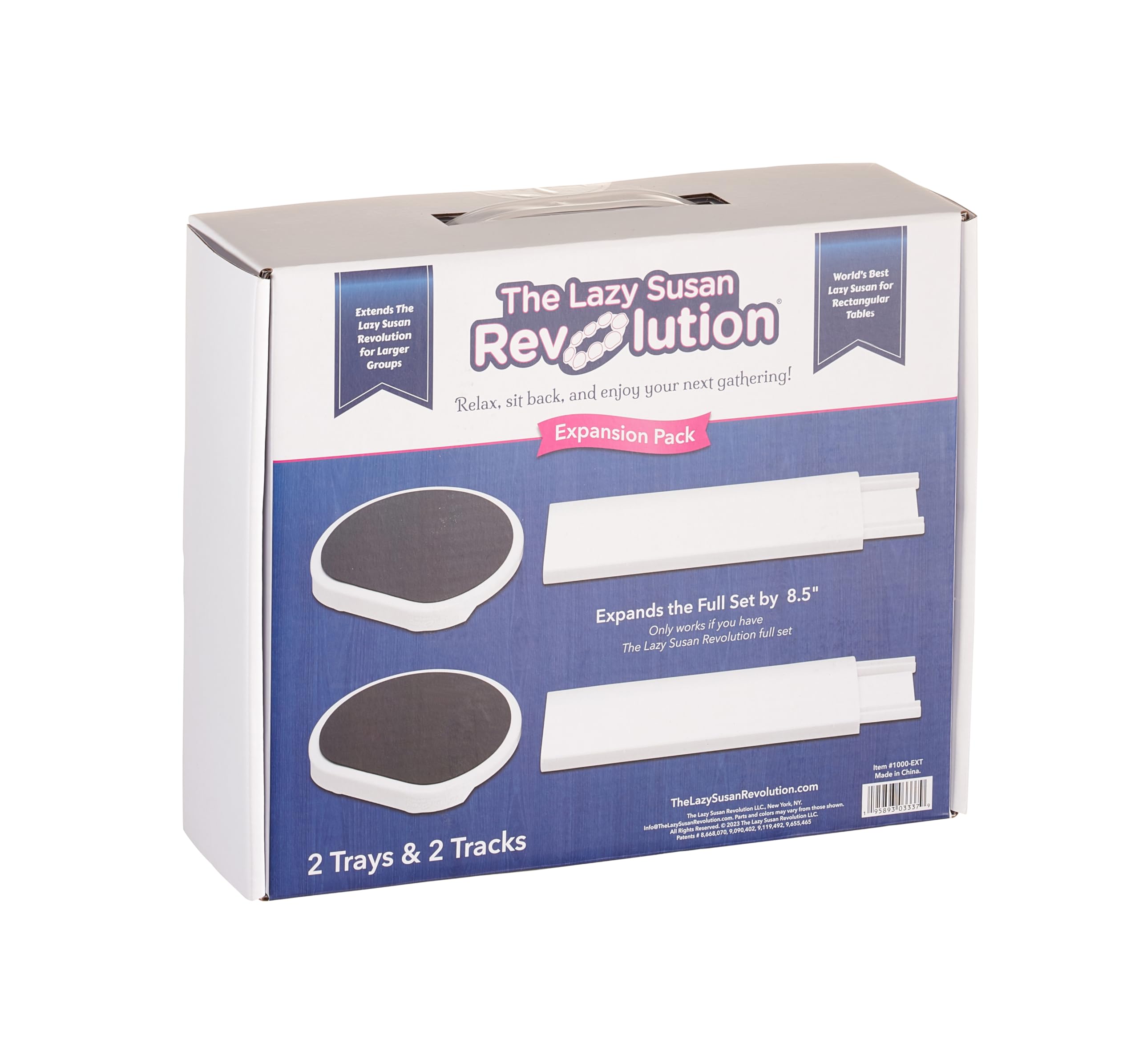 Original Dark Gray - Expansion Pack - 2 Straight Tracks And 2 Trays. Does Not Work Without The Lazy Susan Revolution Full Set (S