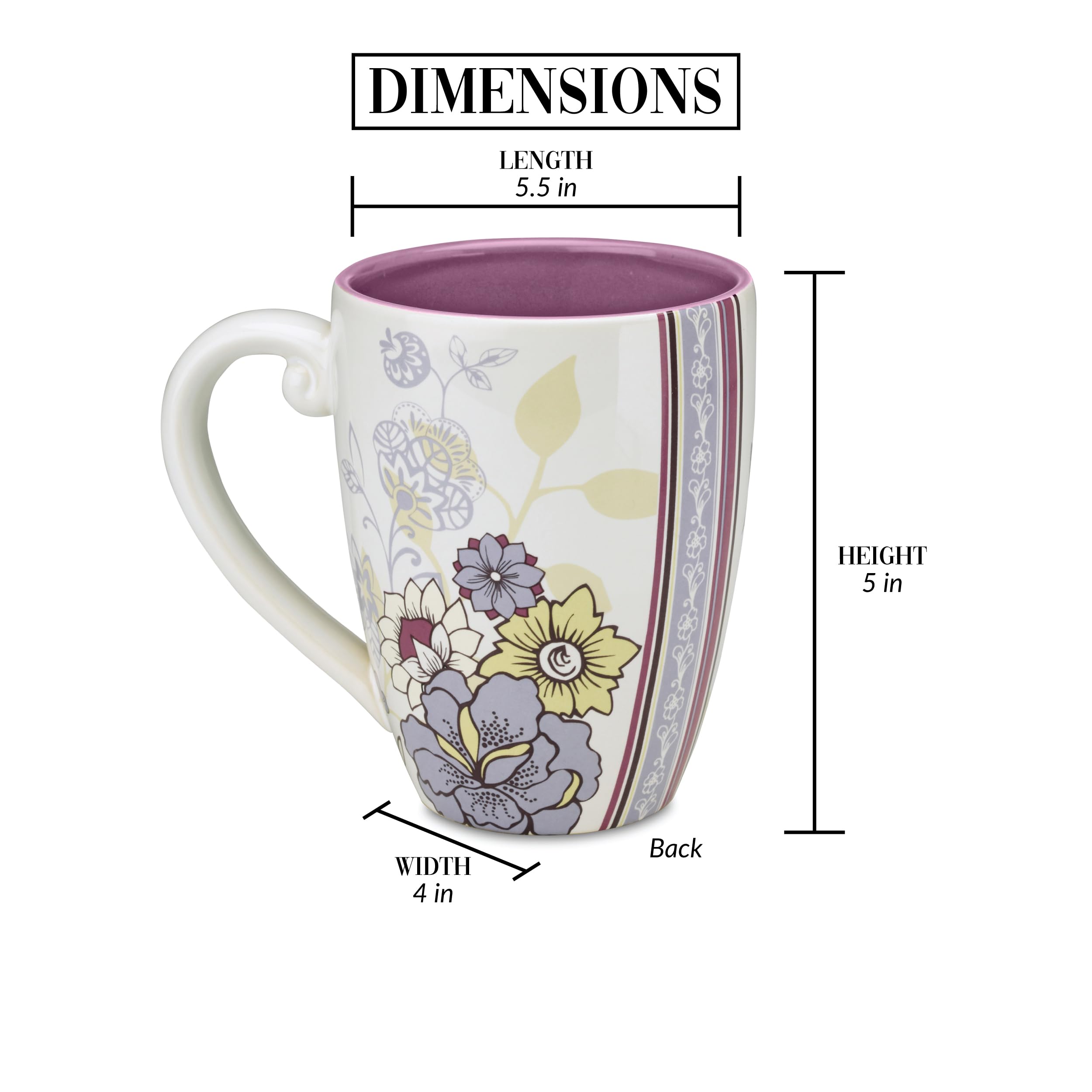 Pavilion Ceramic Mark My Words The Best Things In Life Mug, 20-Ounce, 4-3/4-Inch