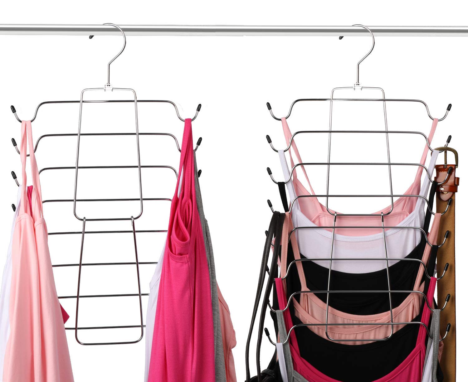Magicool Cami Hanger 4 Pack Space Saving Hangers Closet Organizer for Tank Top  Cami  Bra  Pajamas  Strappy Dress Bathing Suit