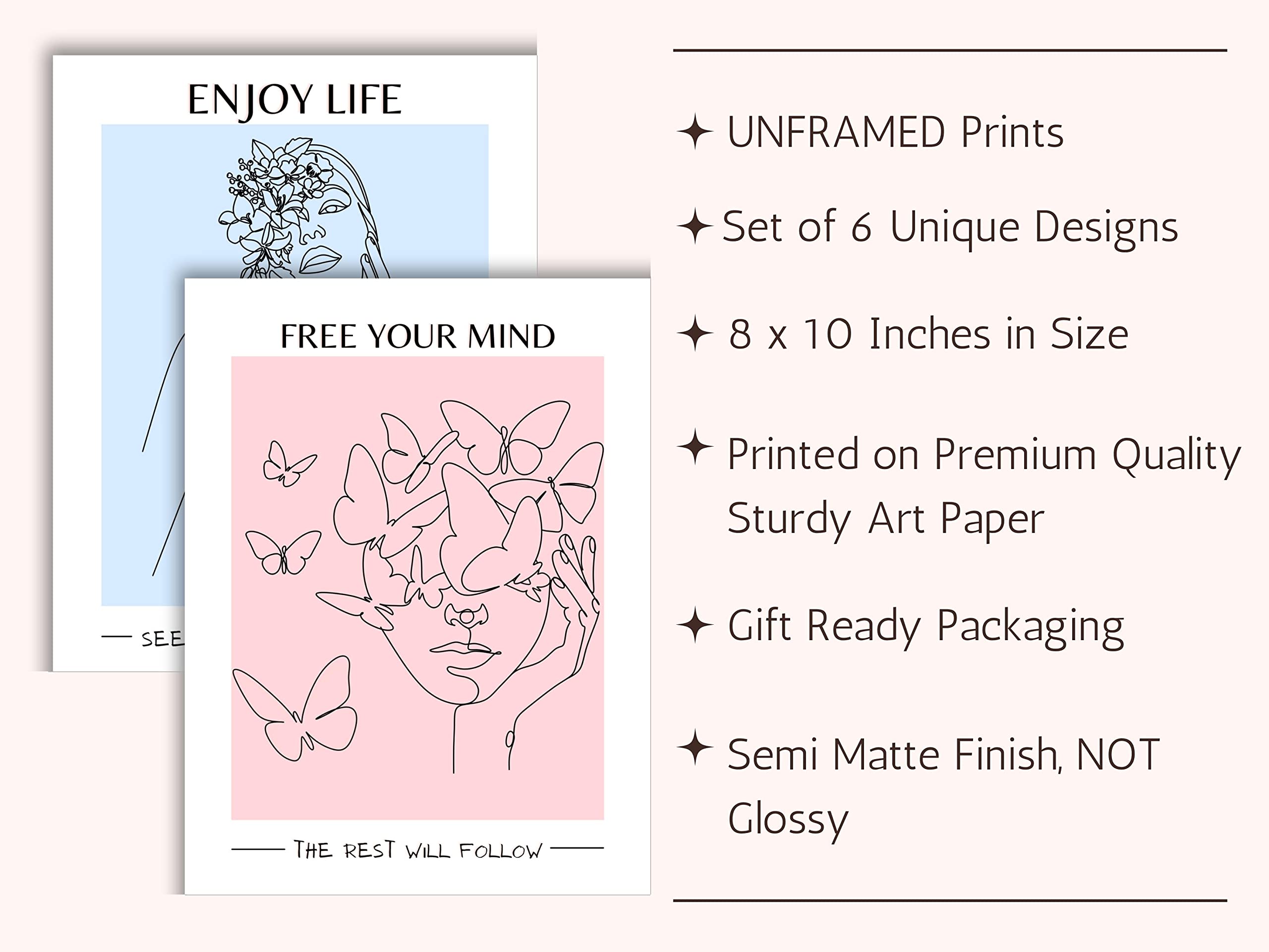 Juju'S Vibes Pastel Danish Room Decor - Aesthetic Wall Art For Women, Teen - Wall Collage Pictures Prints, Cute Posters Clean Gi