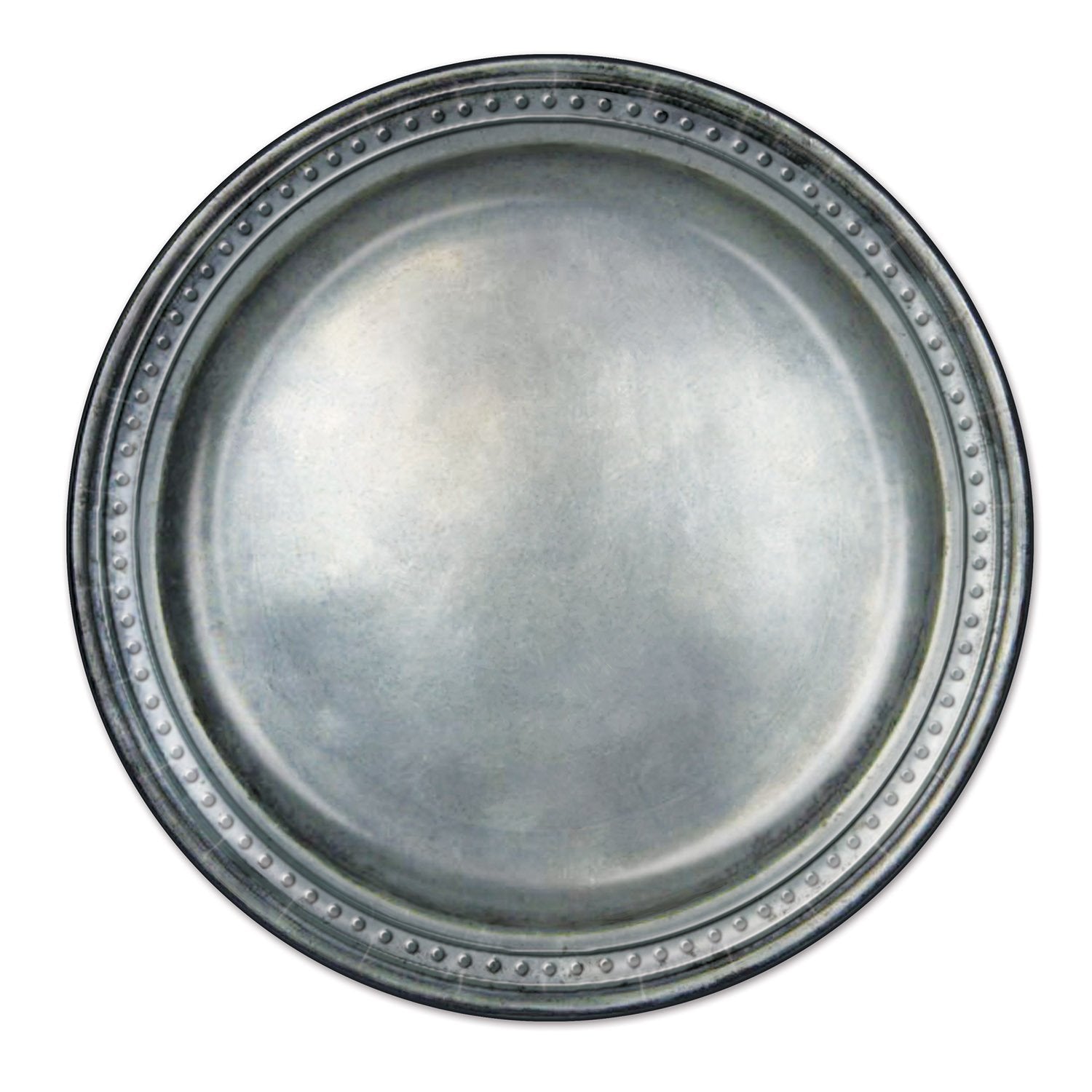 Beistle 24 Piece All Occasion Disposable Pewter Paper Plates Medieval Party Supplies - Pirate And Halloween Tableware, 9'', 5817