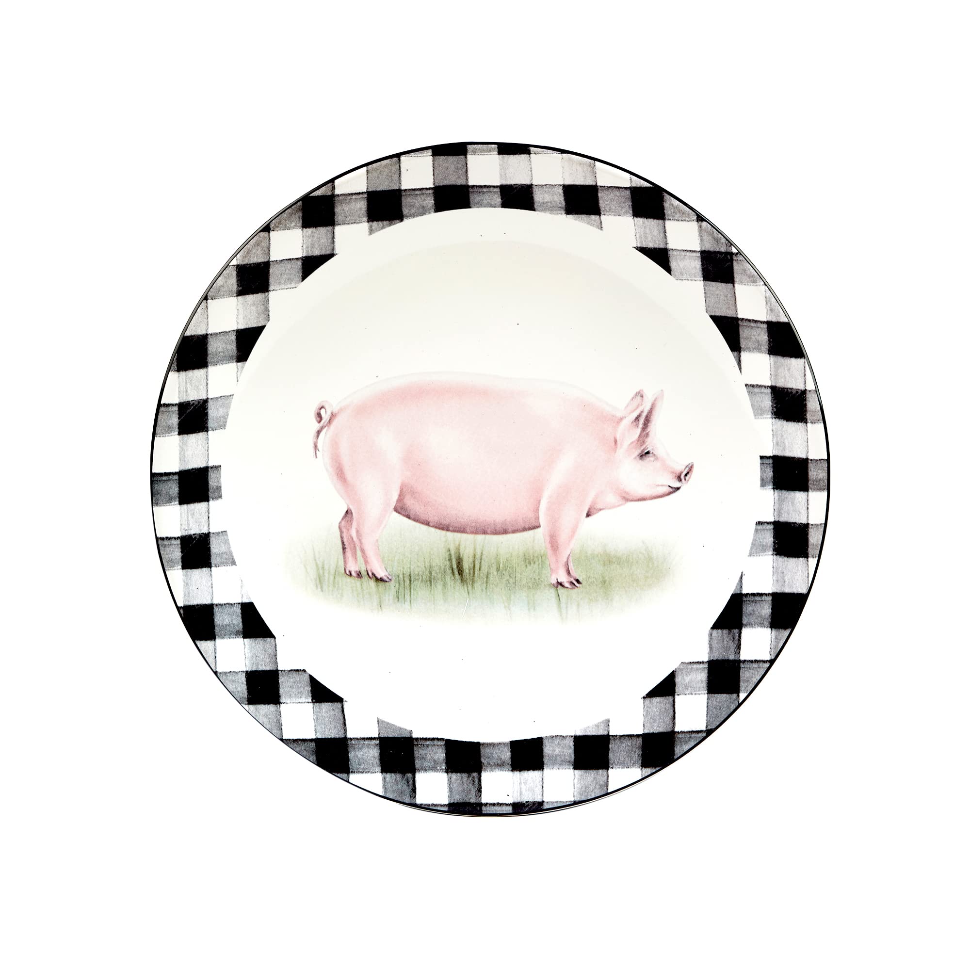 Certified International Farm 9'' Salad/Dessert Plates, Multicolored, 9'' X 9'', Set Of 4