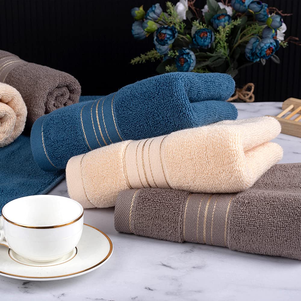 Zuorery 3 Pack Hand Towels For Bathroom, Cotton Face Towels, Super Soft Highly Absorbent Decorative Hand Towel Set For Gym, Show