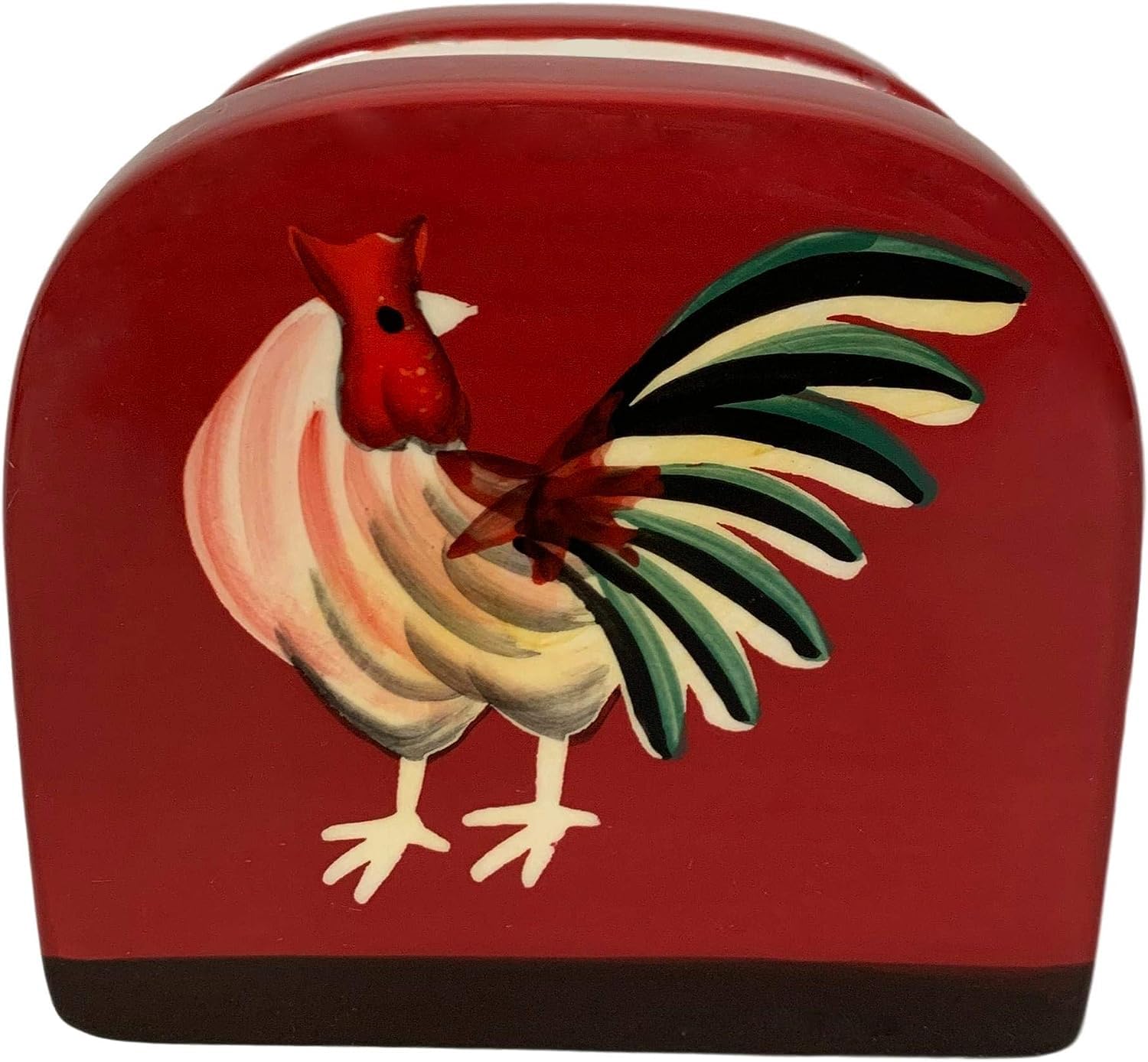 Ack Tuscany French Modern Rooster, Hand Painted Kitchen Napkin Holder, Napkin Holder For Kitchen, Resturant, Kitchen D  Cor, Tab