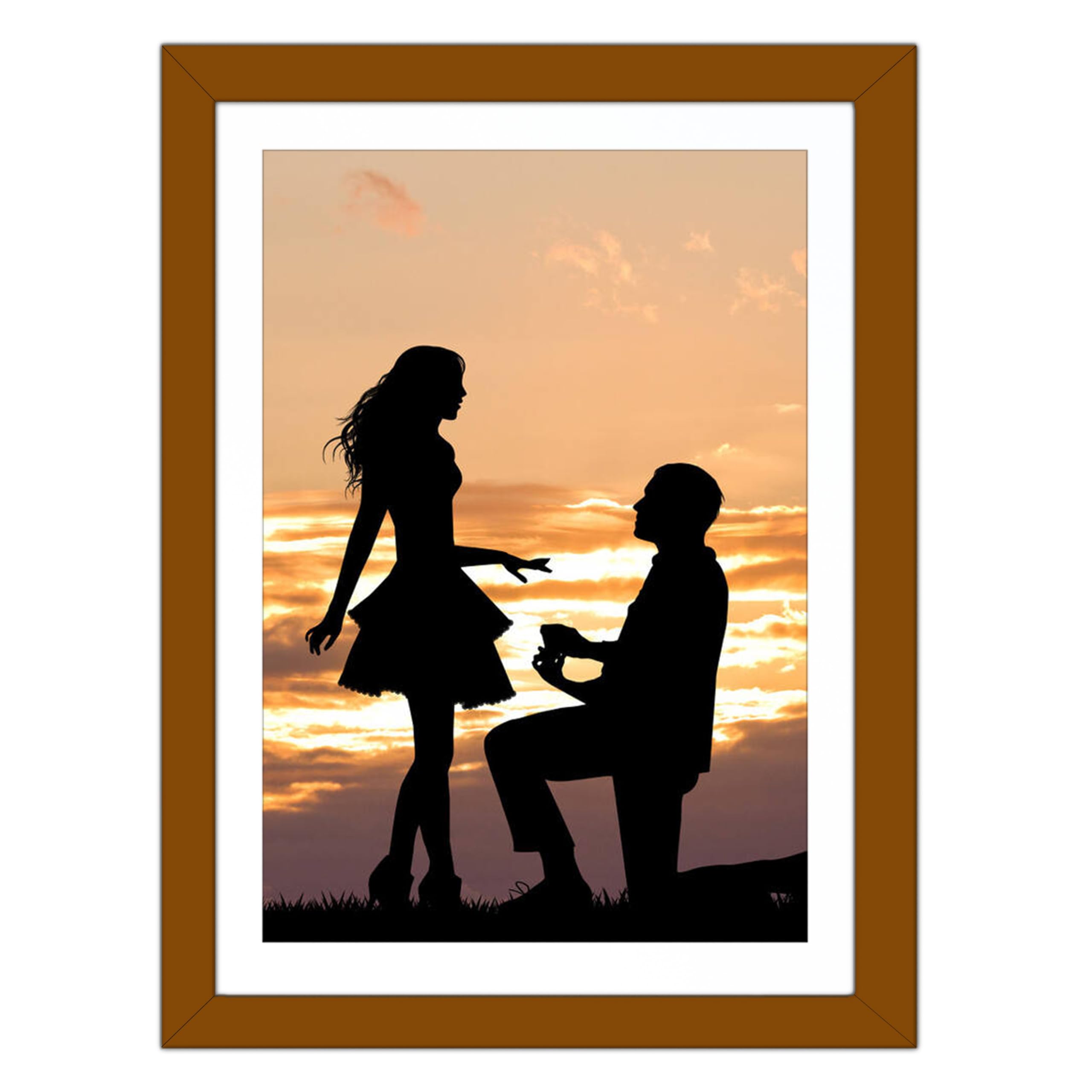 Betionol Picture Frames With the Opening Size of 12x16 inch, It Frames 30x40cm/12x16in Diamond Art or Posts or Photos, Brown Sol