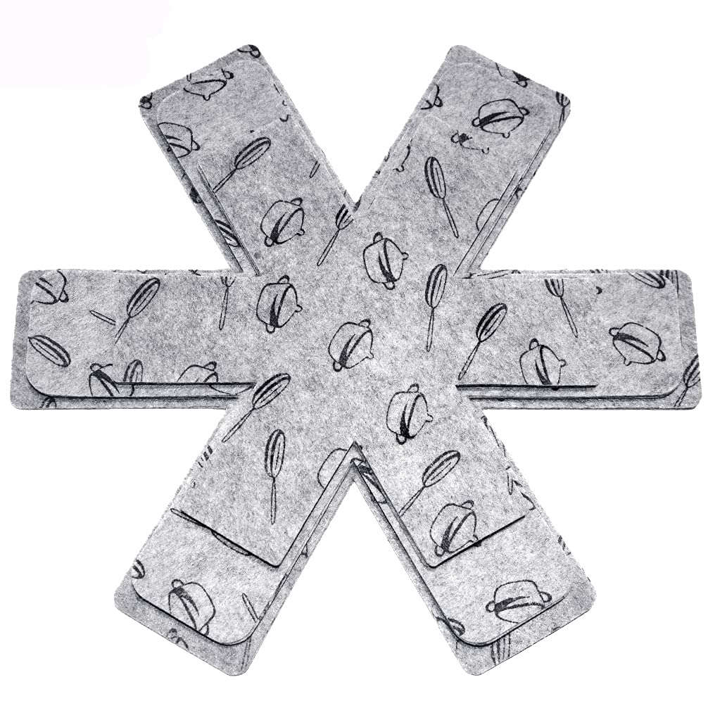 Kitwinner Felt Pan Protectors, Pan Separators For Stacking All Clad To Prevent Scratching, Anti Slip Felt Pot Separators For Non