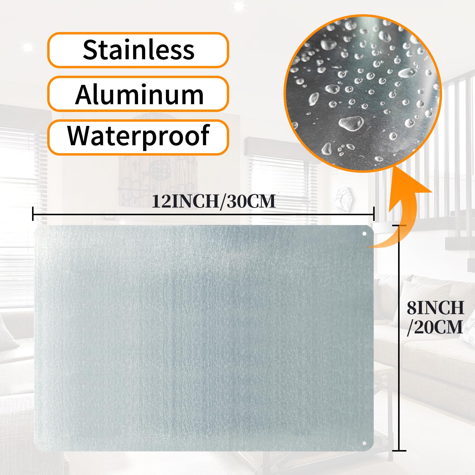 TREEPERI Vintage Welcome To Our Porch Wall Decor Metal Sign Tin Signs - Gather Laugh Relax