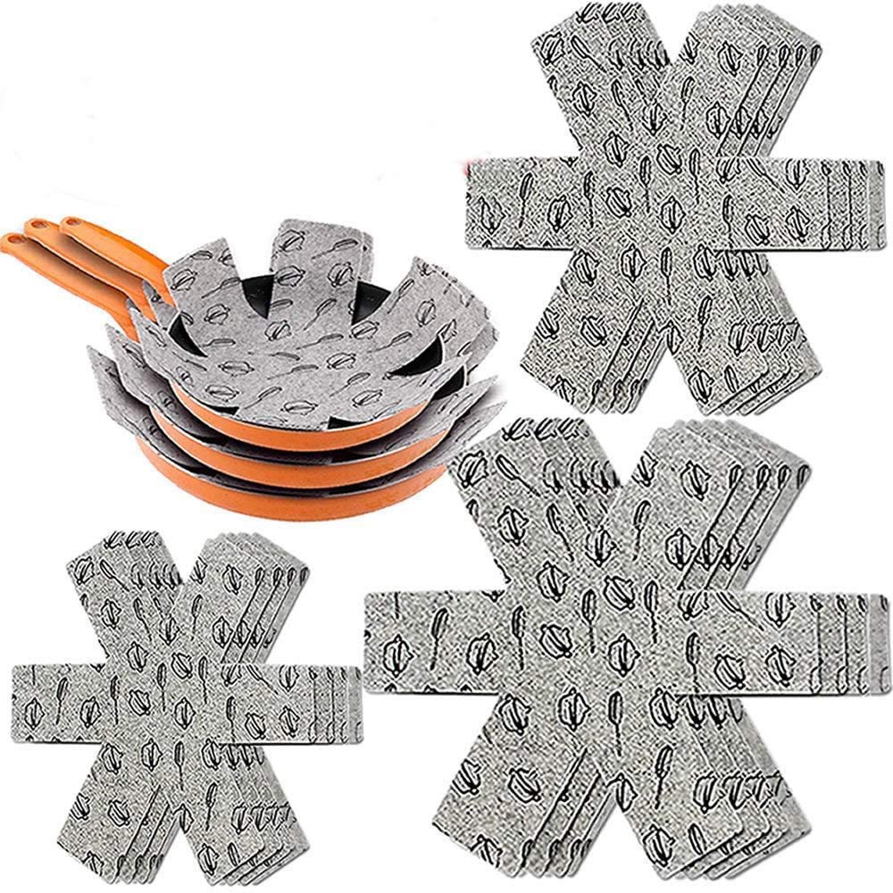 Xutong Pot And Pan Protectors, Set Of 12 And 3 Different Size, Cookware Protector Set/Pots And Pans Dividers/Pans Separator Anti