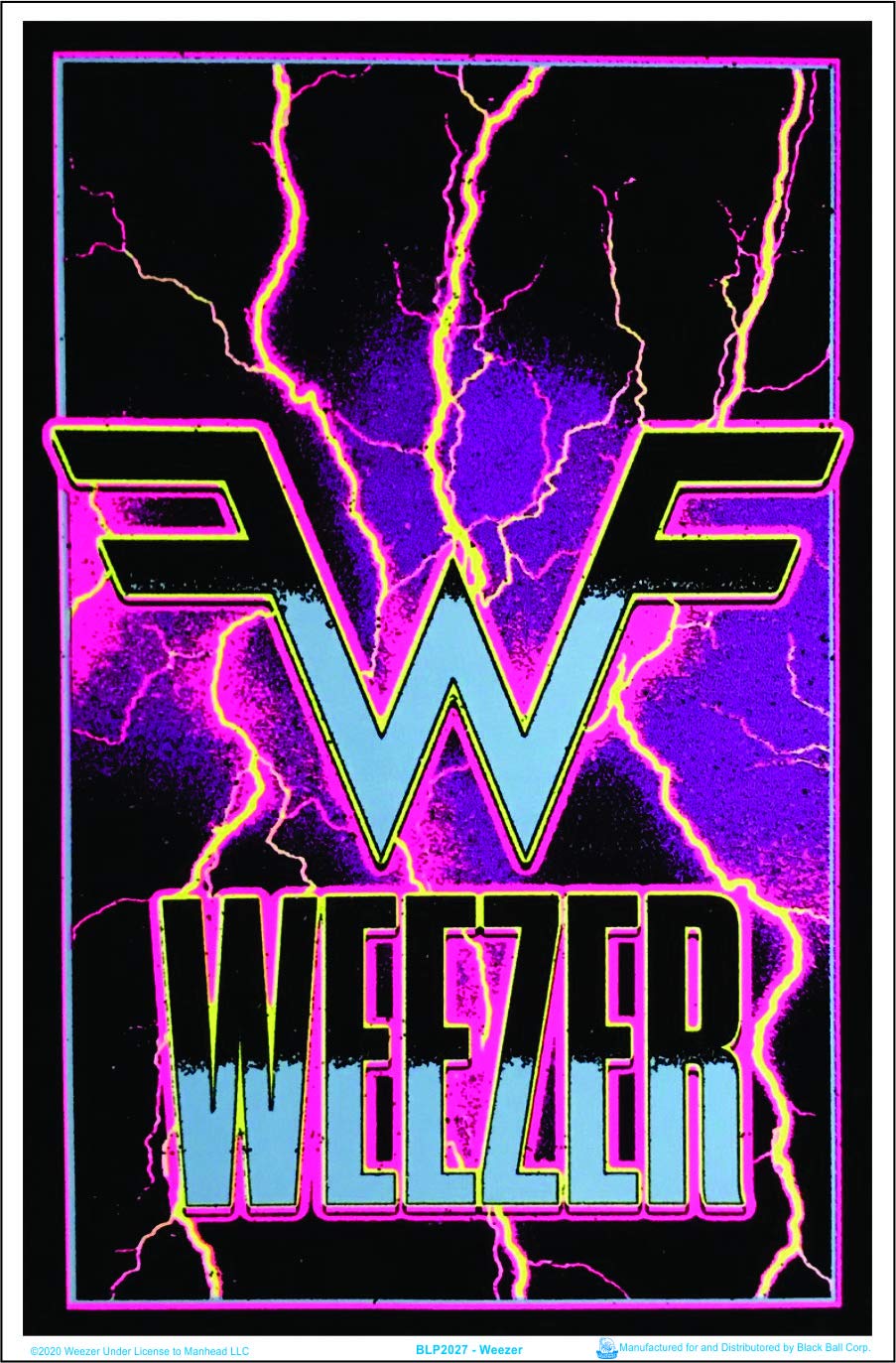 Weezer - Electric - Officially Licensed, Authentic Blacklight Flocked Poster - 23'' X 35''