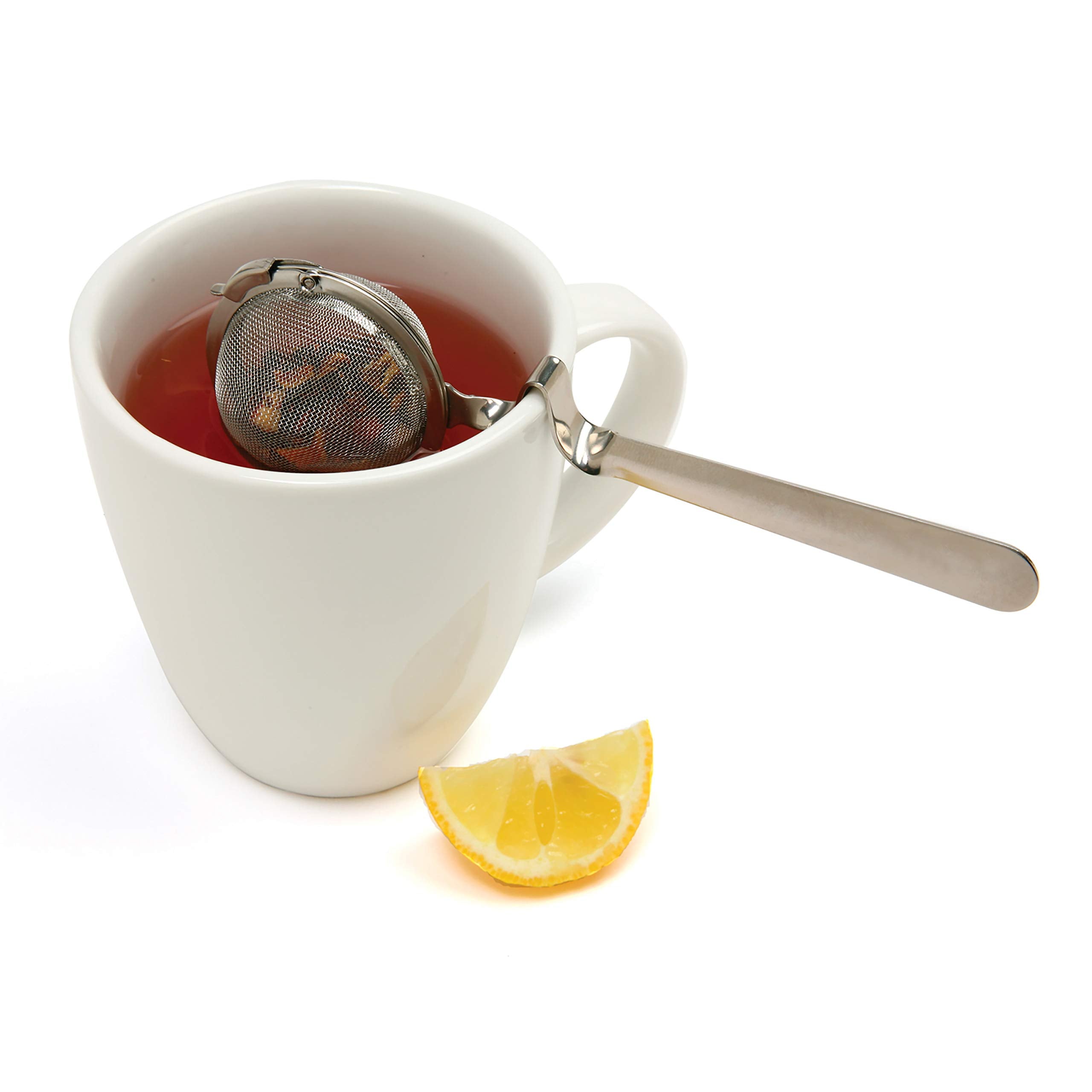 Norpro Mesh Tea Ball With Cup Rest Handle, 6.5In/16.5Cm In Length, 2In/5Cm In Diameter, As Shown