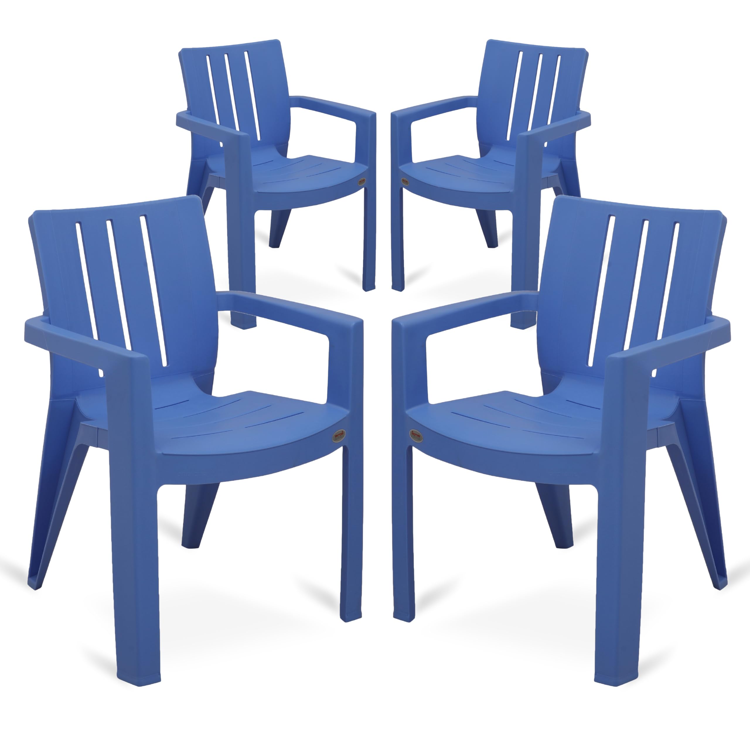 Supreme Chairs Kent Mid Back Modern Plastic Chair With Arm For Living Room, Dining Room, Garden And Office, Weight Bearing Capac