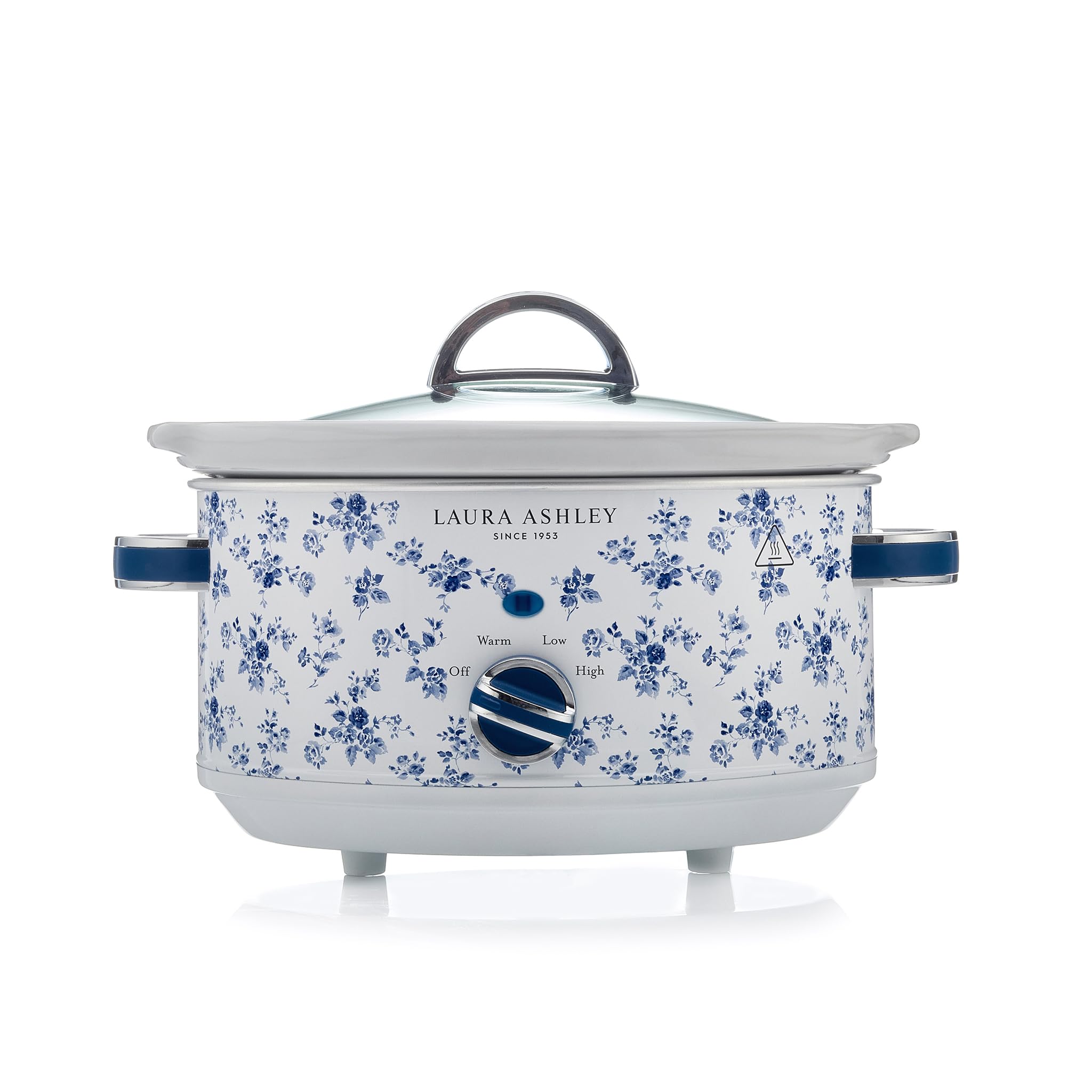 Laura Ashley Slow Cooker 3.7 Quart - Large Slow Cooker 3.7 QT for 4 to 5 People - Energy Efficient Slow Cookers with 3 Heat Sett