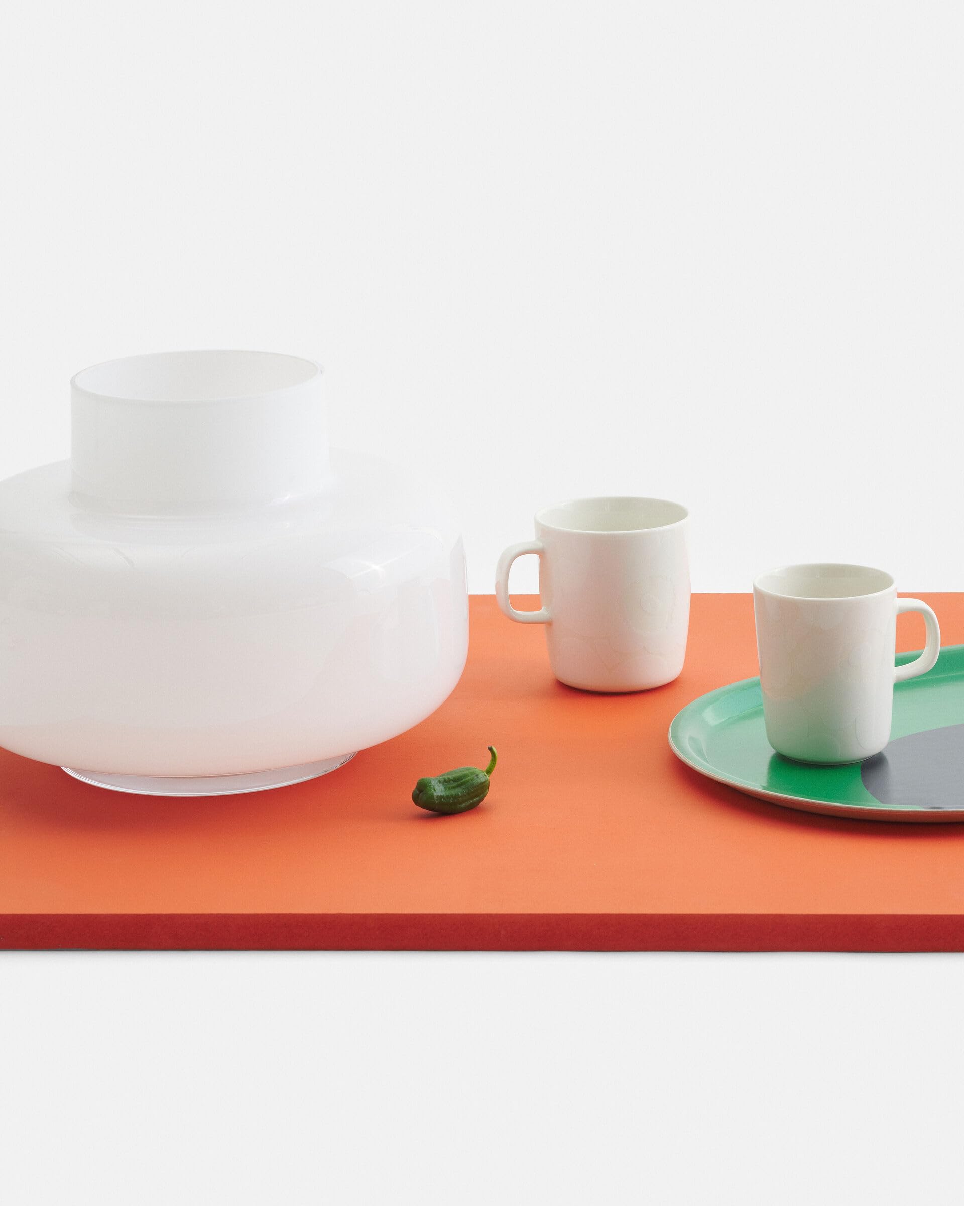 Marimekko Oiva Unikko Large Mug - Refine Your Kitchen D  Cor With Our Iconic White Stoneware - Stylish Porcelain Coffee Mugs To
