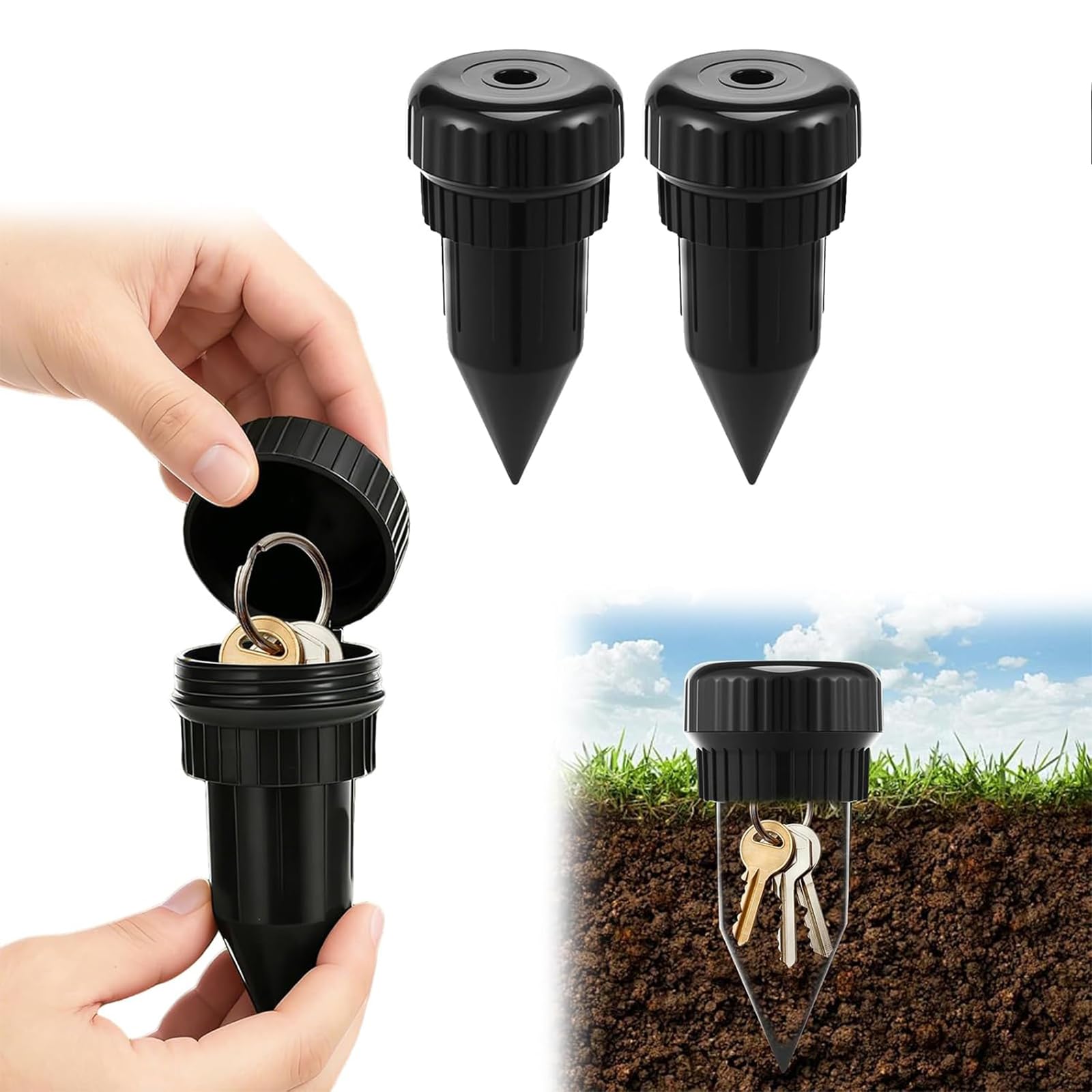 2PCS Hidden Key Holder for Home, Hidden Safe Storage Solution, Compact Key Box with Secure Design, TwoPiece Set for Indoor Secu