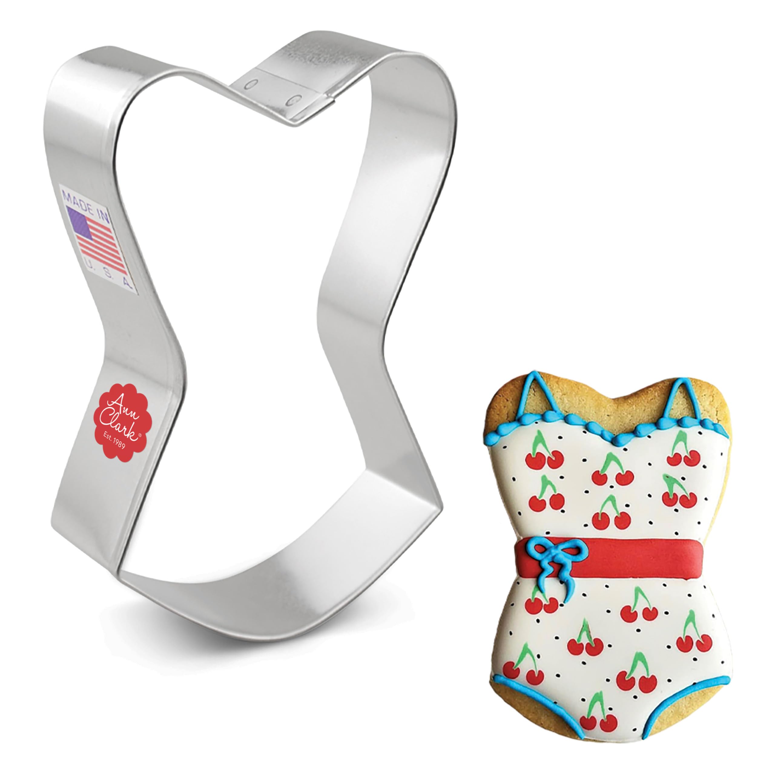 Bathing Suit/Corset Cookie Cutter 4'' Made In Usa By Ann Clark