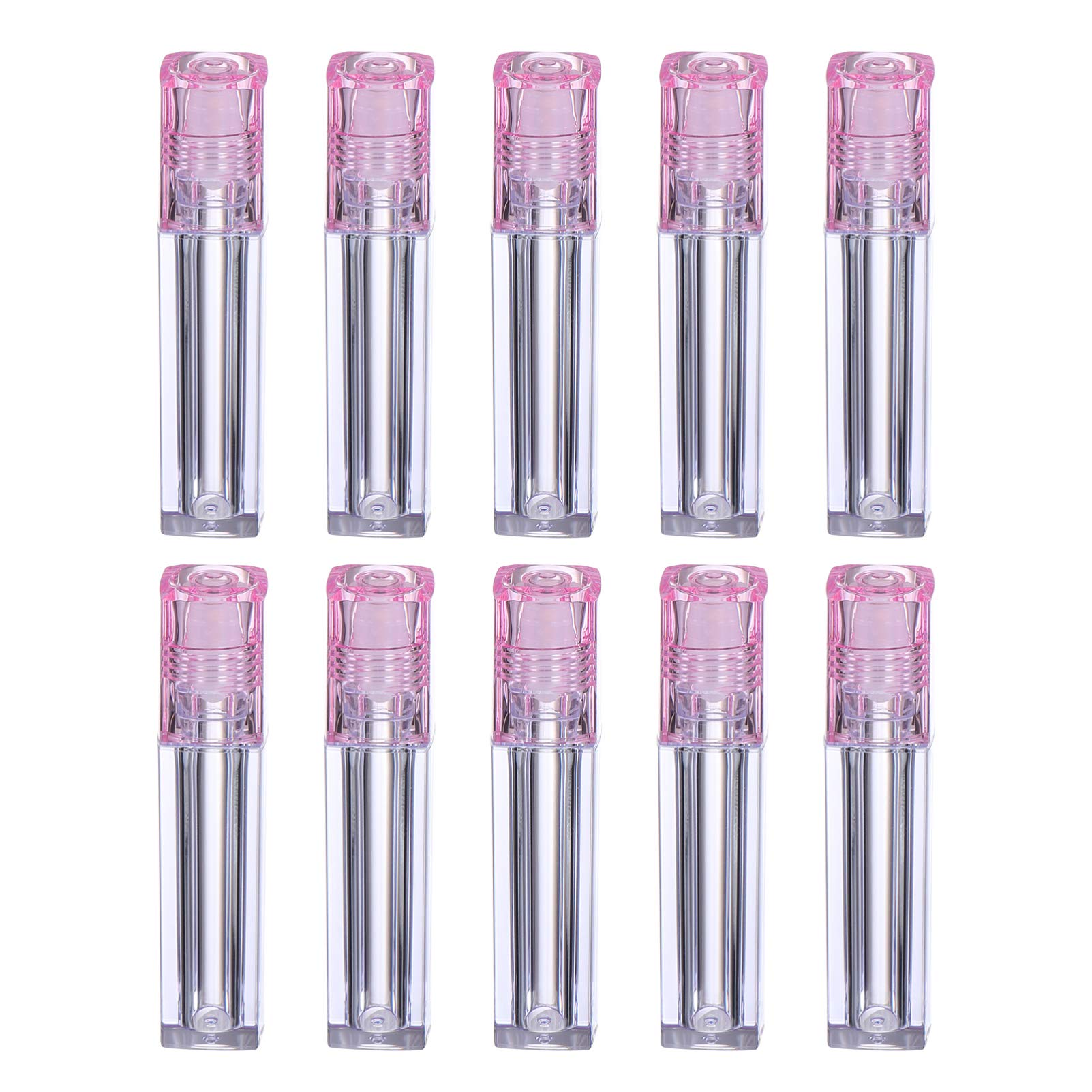 Beaupretty 10pack Lip Oil Bottles Refillable Rollon Bottles for Essential Oil Lip Gloss and Perfume LeakResistant Plastic Con