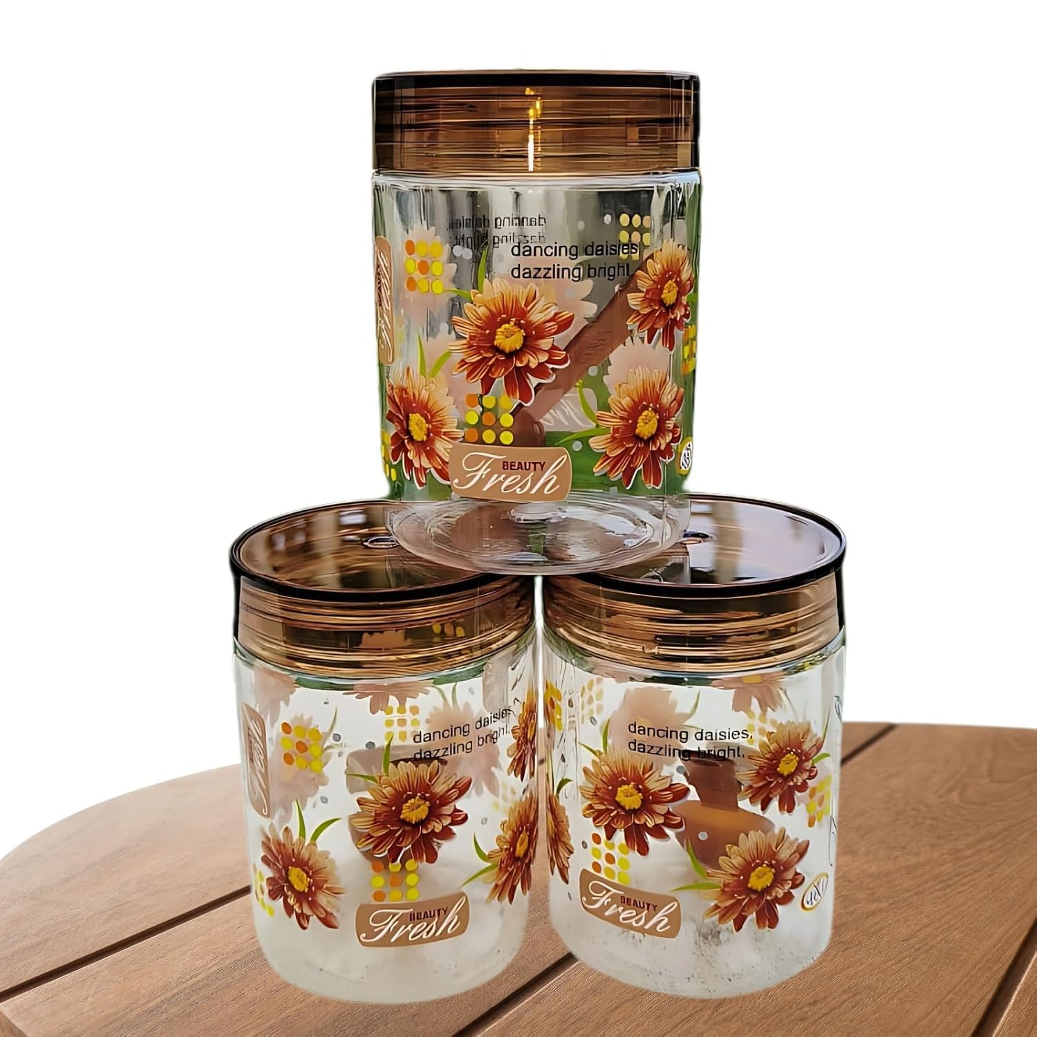 VppKitchen Storage Container 500Ml Plastic Airtight Modular Containers. Printed Kitchen Containers With Spoon. Kitchen Storage 