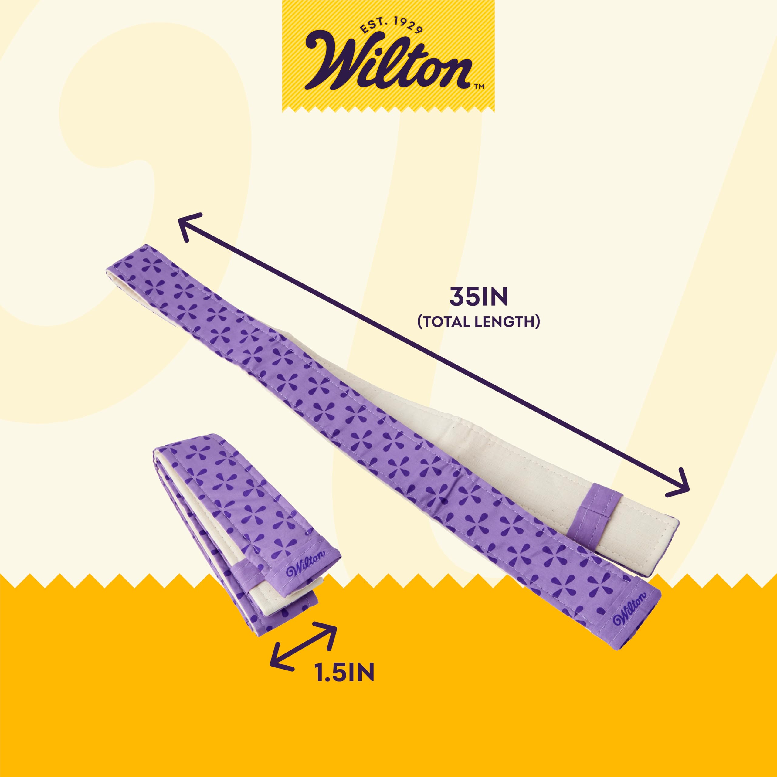 Wilton Bake Even Cake Strips, Cake Strips For Even Baking, Fabric Cake Strips For Perfect Cakes, Practical Bakery Supplies, 2-Pi