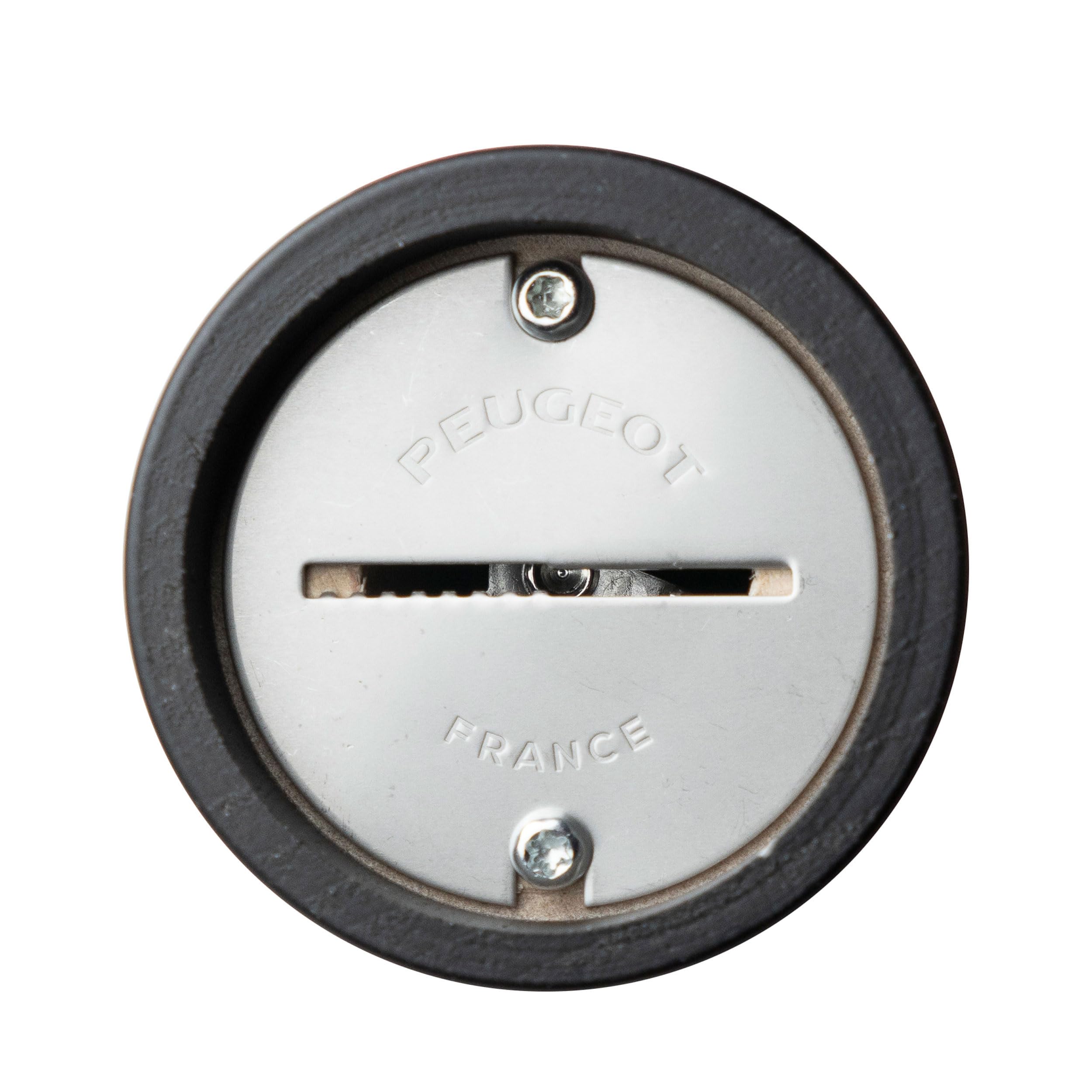 Peugeot - Isen Manual Nutmeg Mill with Crank handle - Beechwood and Stainless Steel  Black  16 cm