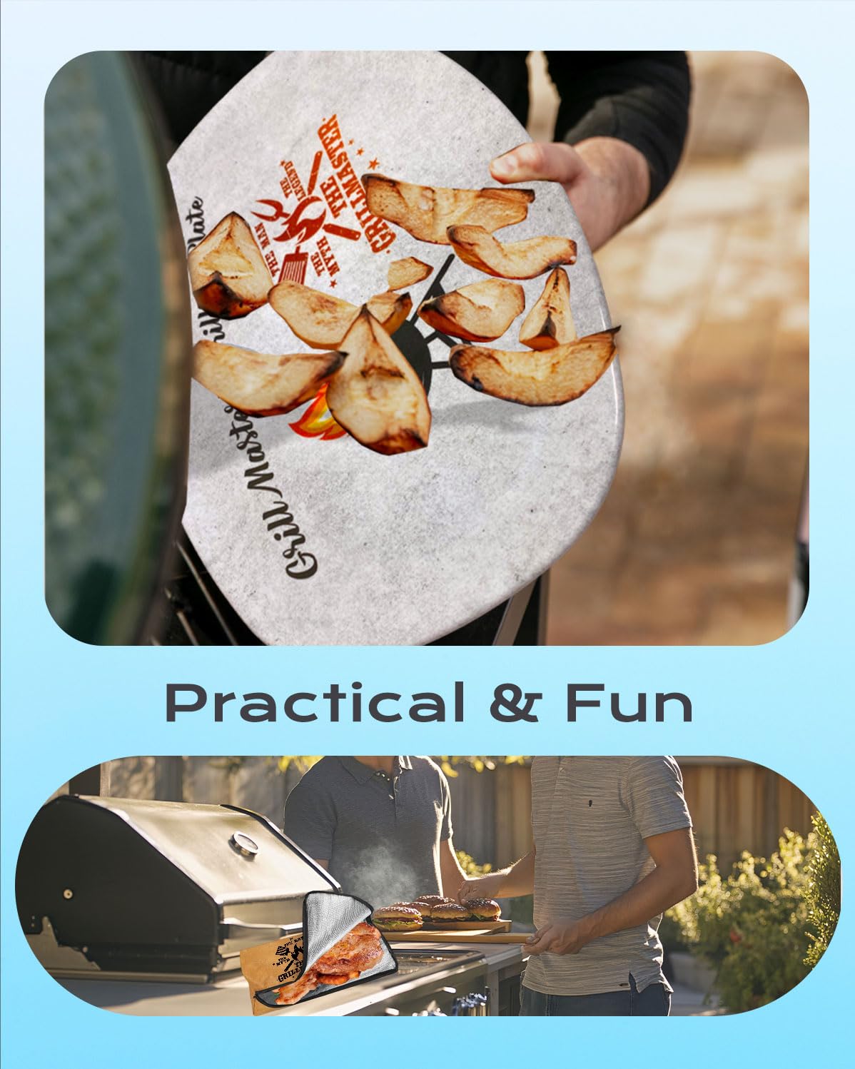 Giftaroo Smoker Accessories BBQ Blanket & Tray Grill Master Gifts for Husband, Unique Christmas & Birthday Outdoor Barbecue Acce