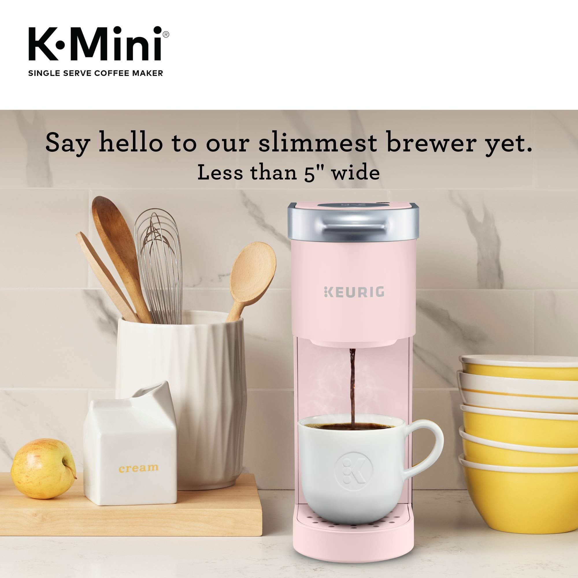 Keurig K-Mini Coffee Maker, Single Serve Brewer, 6-12 oz, Dusty Rose