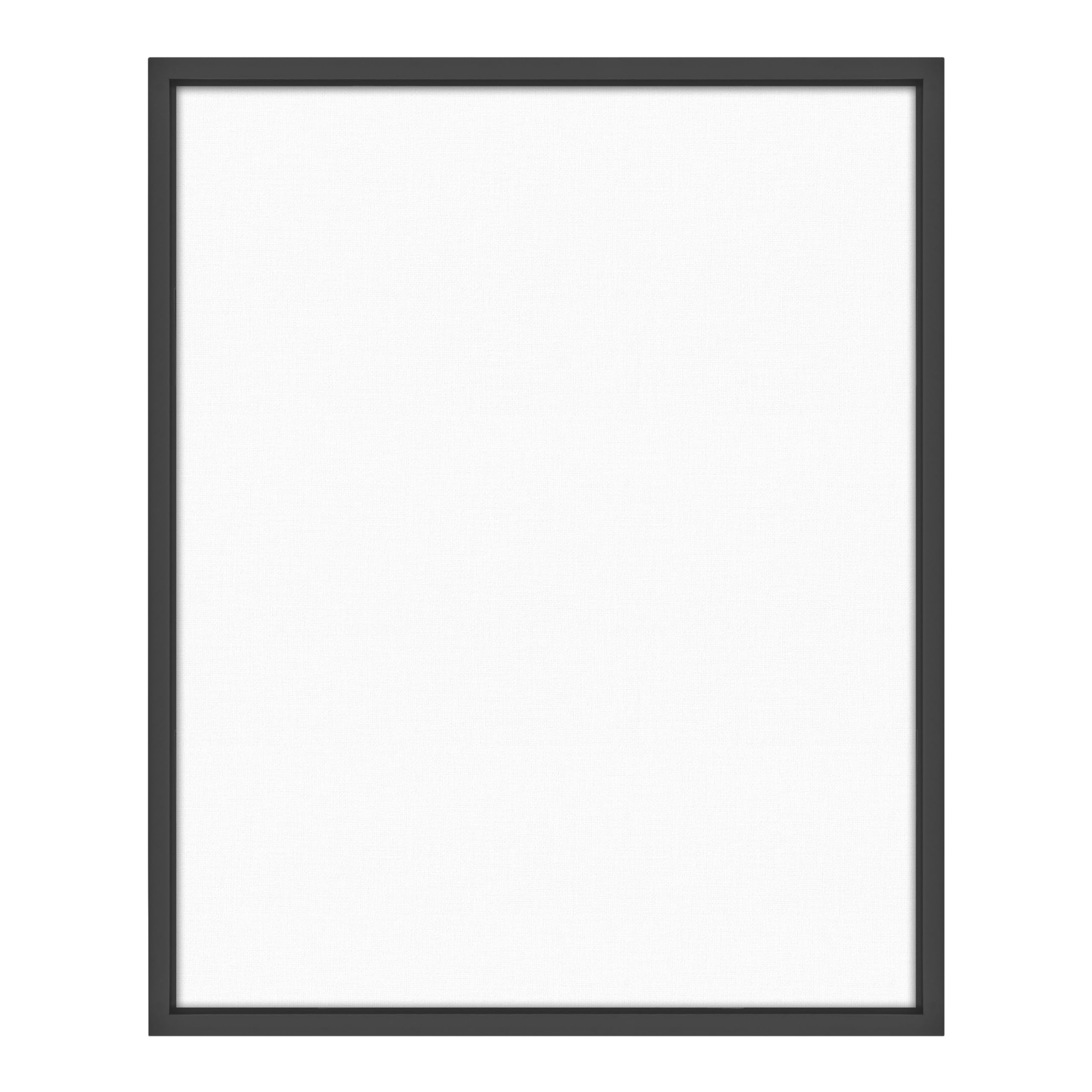 Mcs Floating Frame With Canvas Included, Art Frames For Canvas Paintings With Adhesive Fasteners And Hanging Hardware, Black, 24