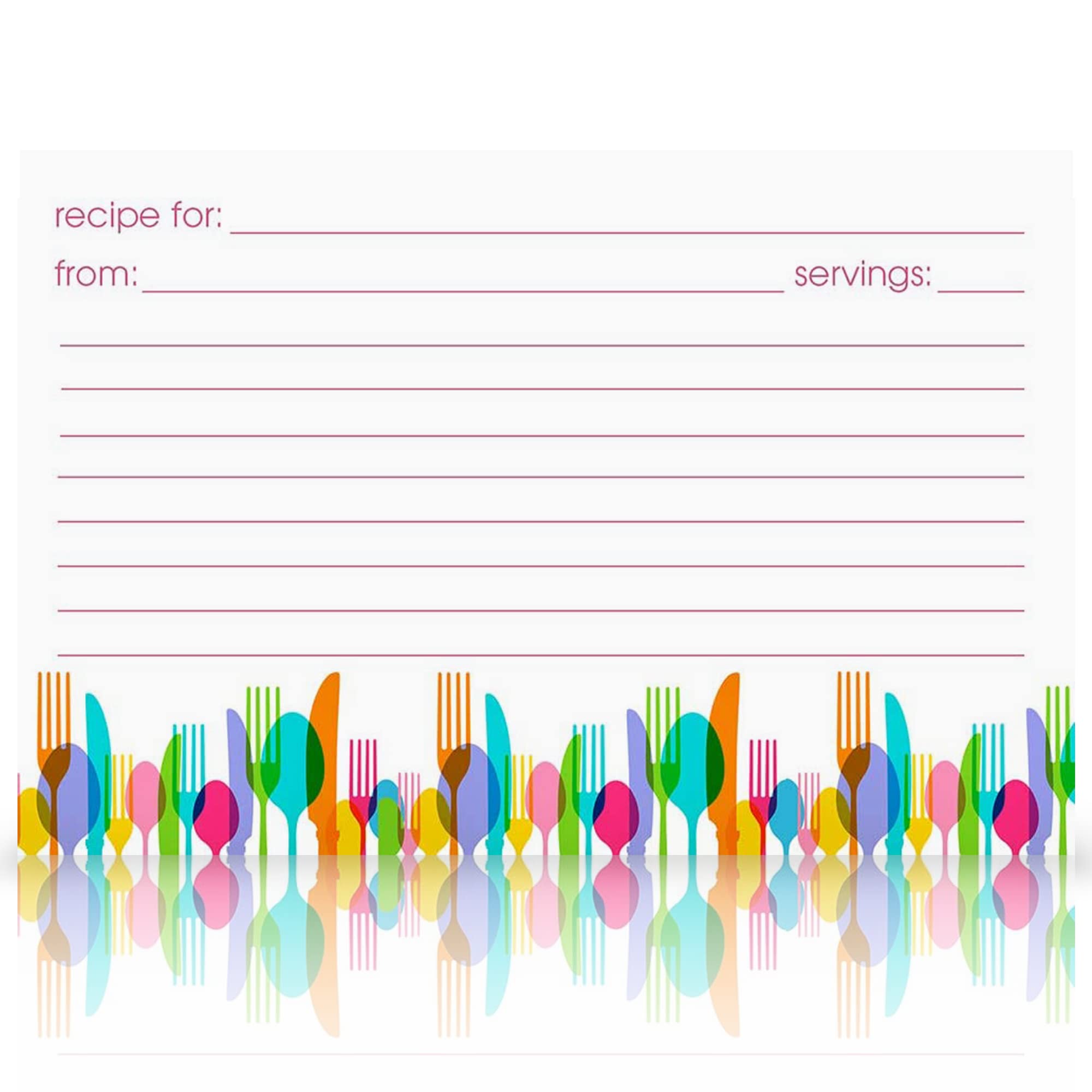 Meadowsweet Kitchens Recipe Card Set - 25 Recipe Cards 4 X 6 Inch, Perfect Size For A Recipe Card Box For Wedding, Bridal Shower