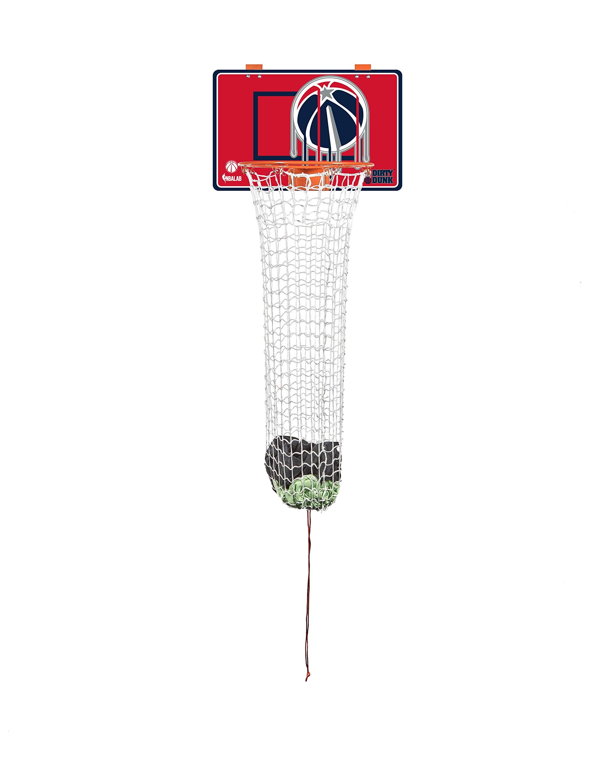 The Dunk Collection The Dirty Dunk Basketball Hoop Laundry Hamper - Washington Wizards, Nba, Red/Black