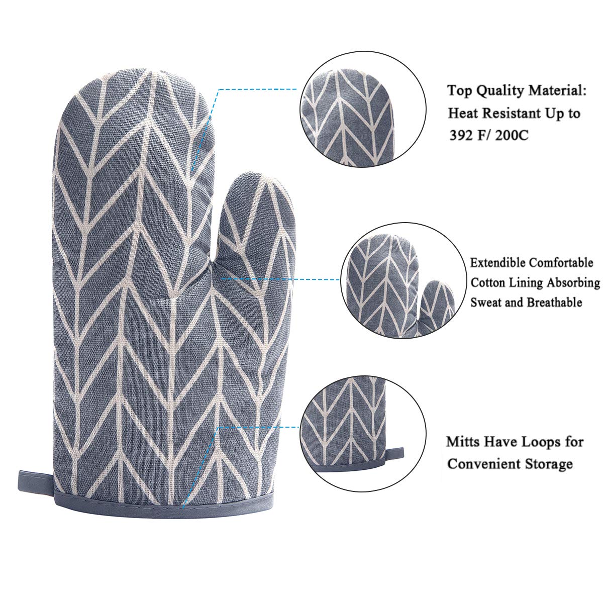 Win Change Oven Mitts And Potholders Bbq Gloves-Oven Mitts And Pot Holders With Recycled Infill Silicone Non-Slip Cooking Gloves