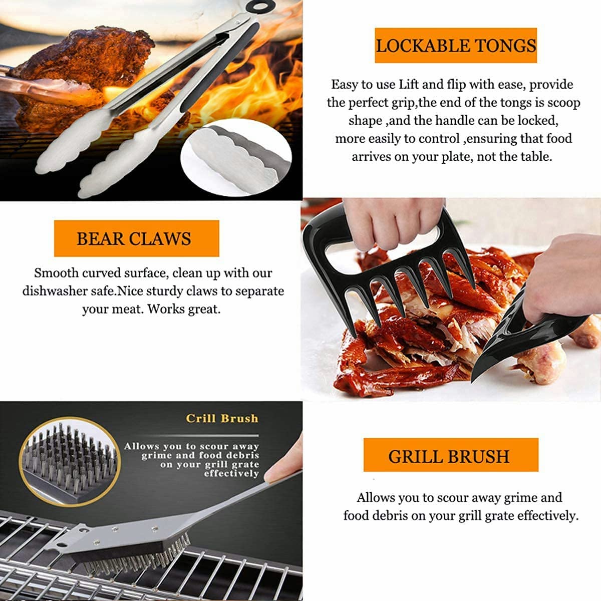 Mujuze Grill Accessories For Outdoor Grill, Bbq Grilling Accessories 31Pc,Grill Set Gifts For Men Dad, Grill Kit Utensils Set St