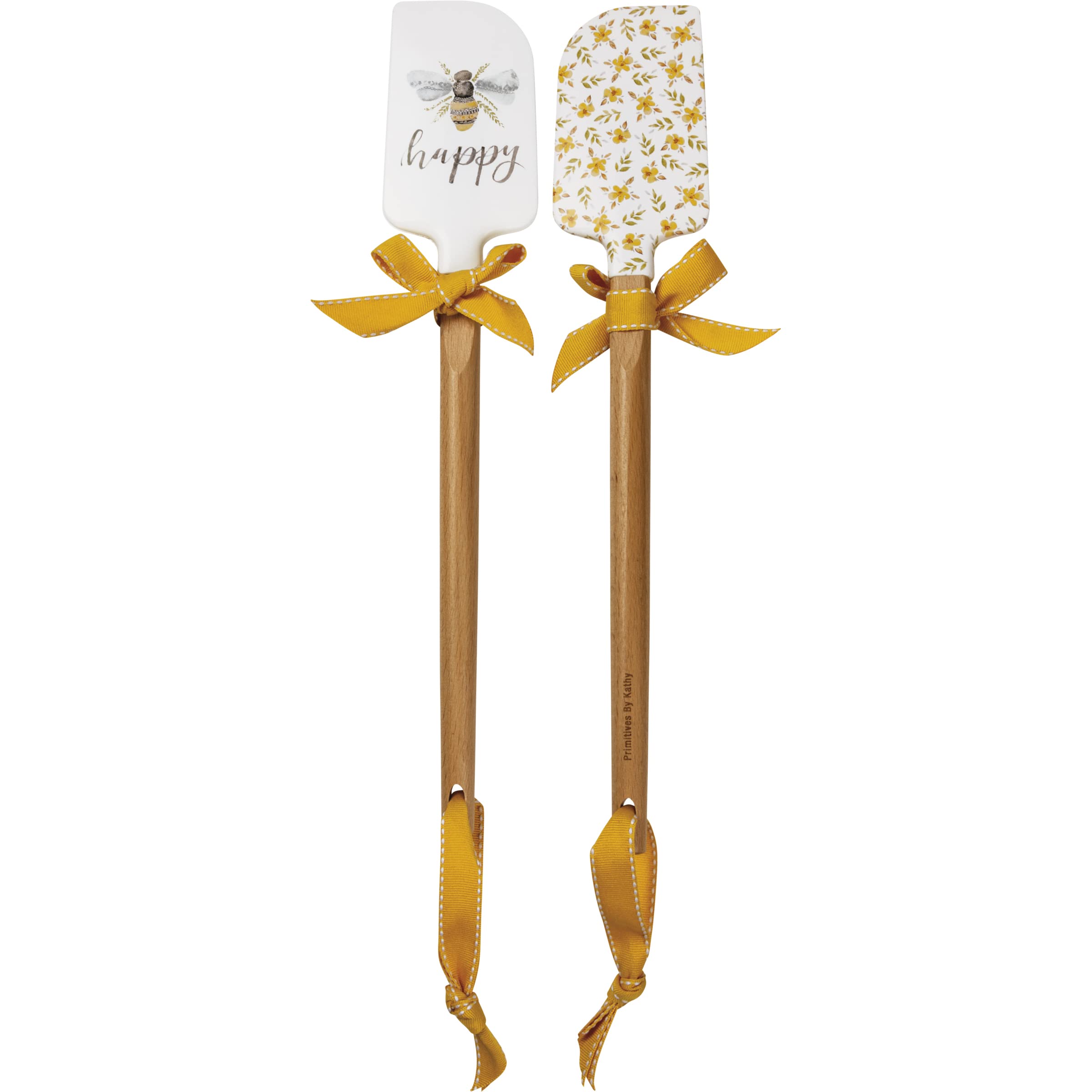 Primitives By Kathy Bee Happy Bee Themed Silicone Spatula Yellow