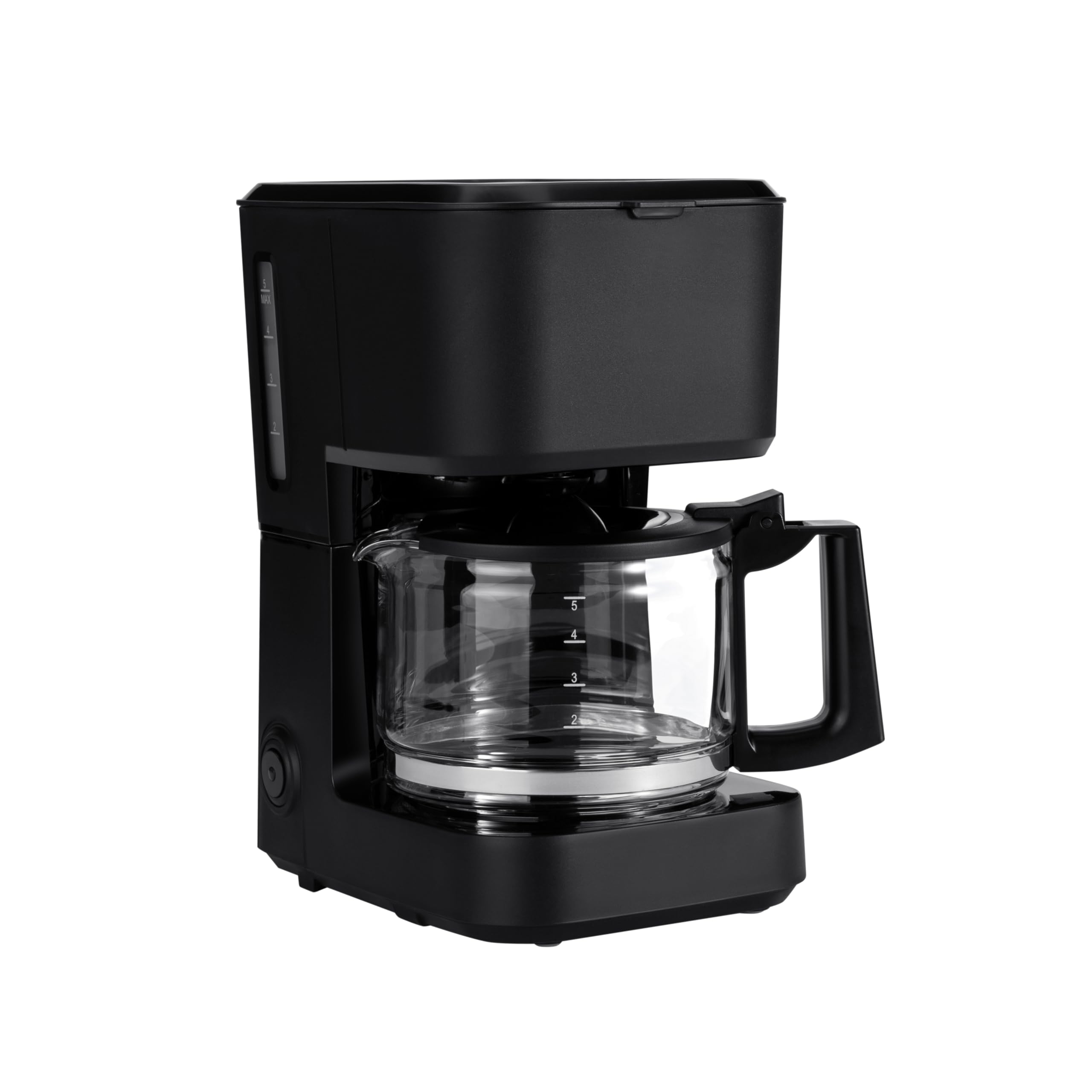 Amazon Basics 5 Cup Drip Coffee Maker, Coffee Machine with Glass Coffee Pot (0.8 Qt), Auto Shut-off, Auto Pause, Removable Filte