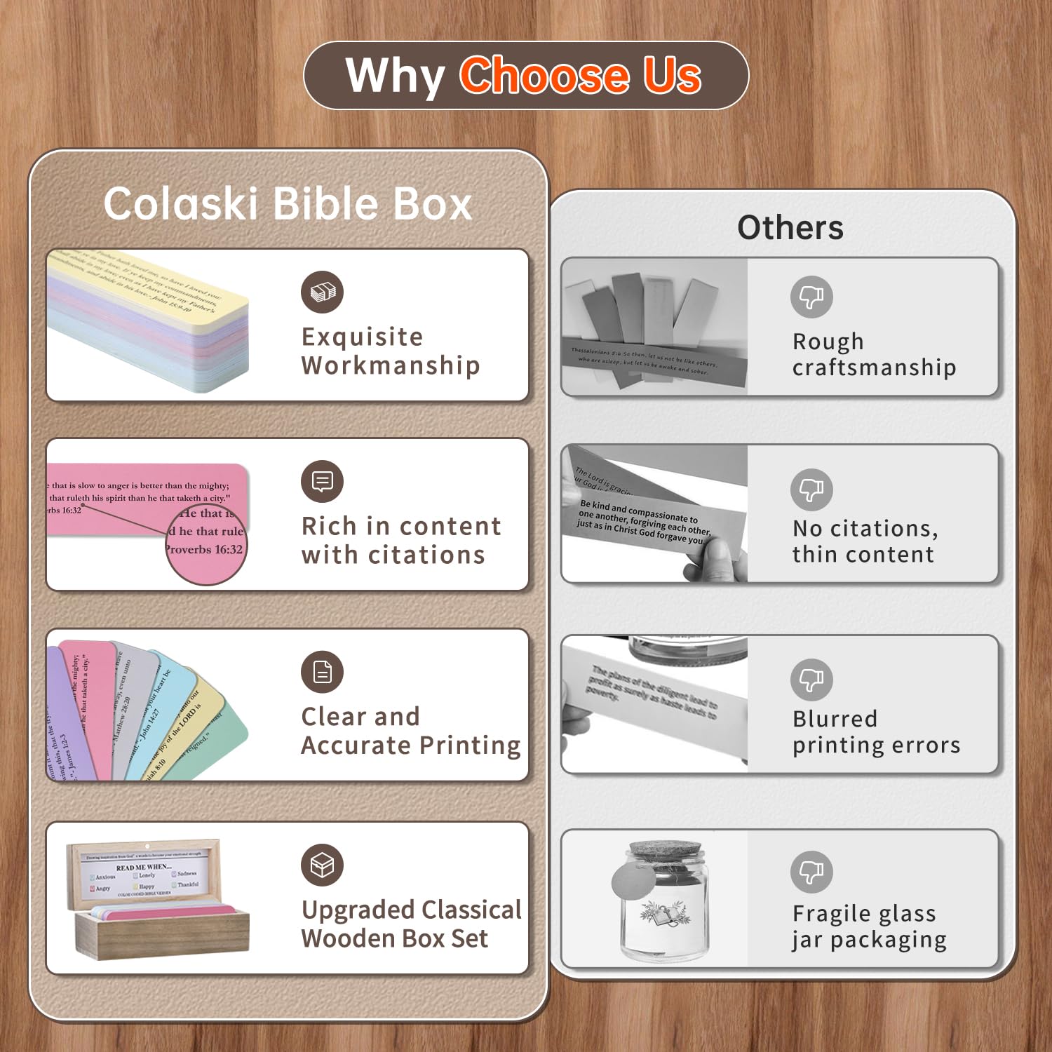 Bible Verse Cards Box Set, Upgrade Bible Verse Jar, Read Me When Bible Verses Box for Daily Encouragement, Prayer & Reflection,