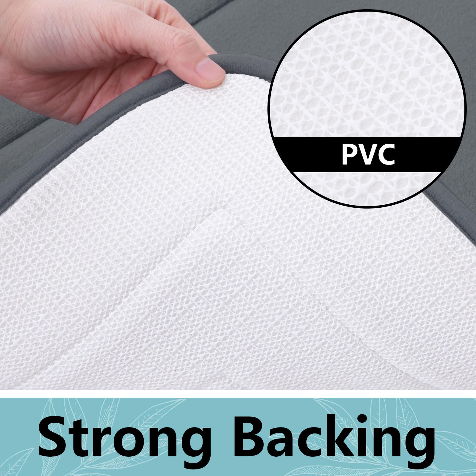 Arotive Memory Foam U-Shaped Toilet Rugs 24X20, Super Soft Absorbent Contoured Bathroom Rugs, Machine Washable Contour Bath Mats