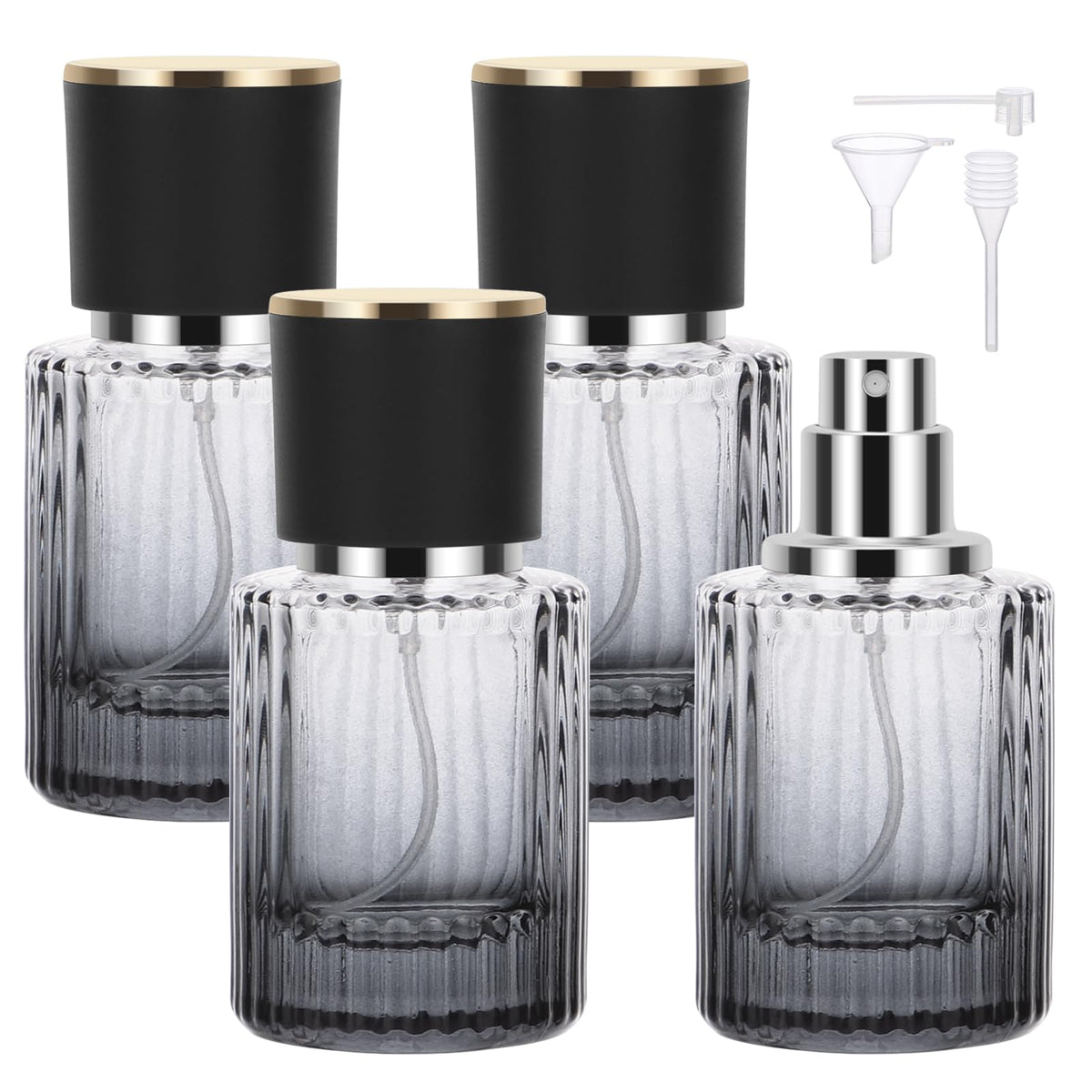 Segbeauty 1Oz Perfume Spray Bottle, 30Ml Empty Fine Mist Cologne Glass Bottle, Pack Of 4 Large Travel Refillable Perfume Dispens