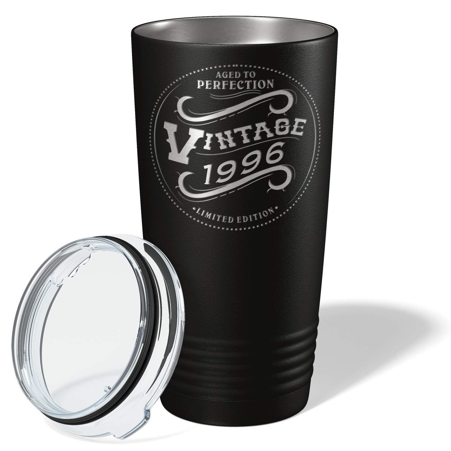 Cuptify 1996 Aged To Perfection Vintage 27Th Birthday Gift For Men And Women 27 Years Old On Black 20 Oz Insulated Stainless Ste