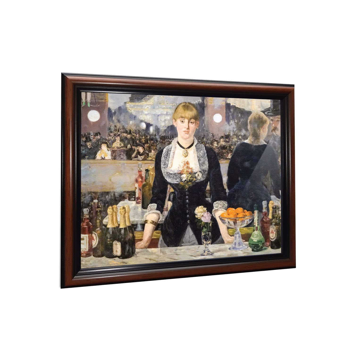 A Bar At Folies Bergere By Eduard Manet, Framed Wall Art Print, Wonderful Bar Decor For Home Or Office, 11X14, 2422W