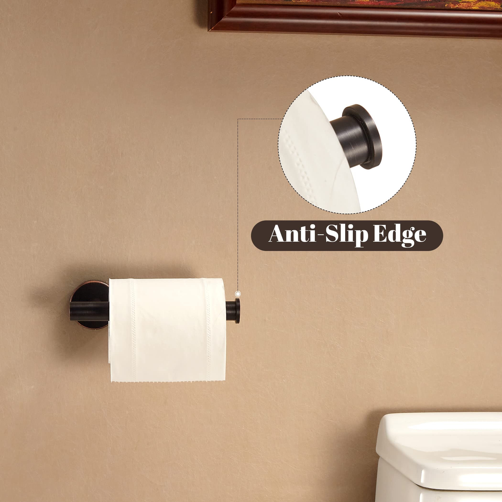 Bronze Toilet Paper Holder Towel Holder,Oil Rubbed Toilet Paper Roll Holder Towel Ring Bathroom Hardware Set,Wall Mounted Rustic