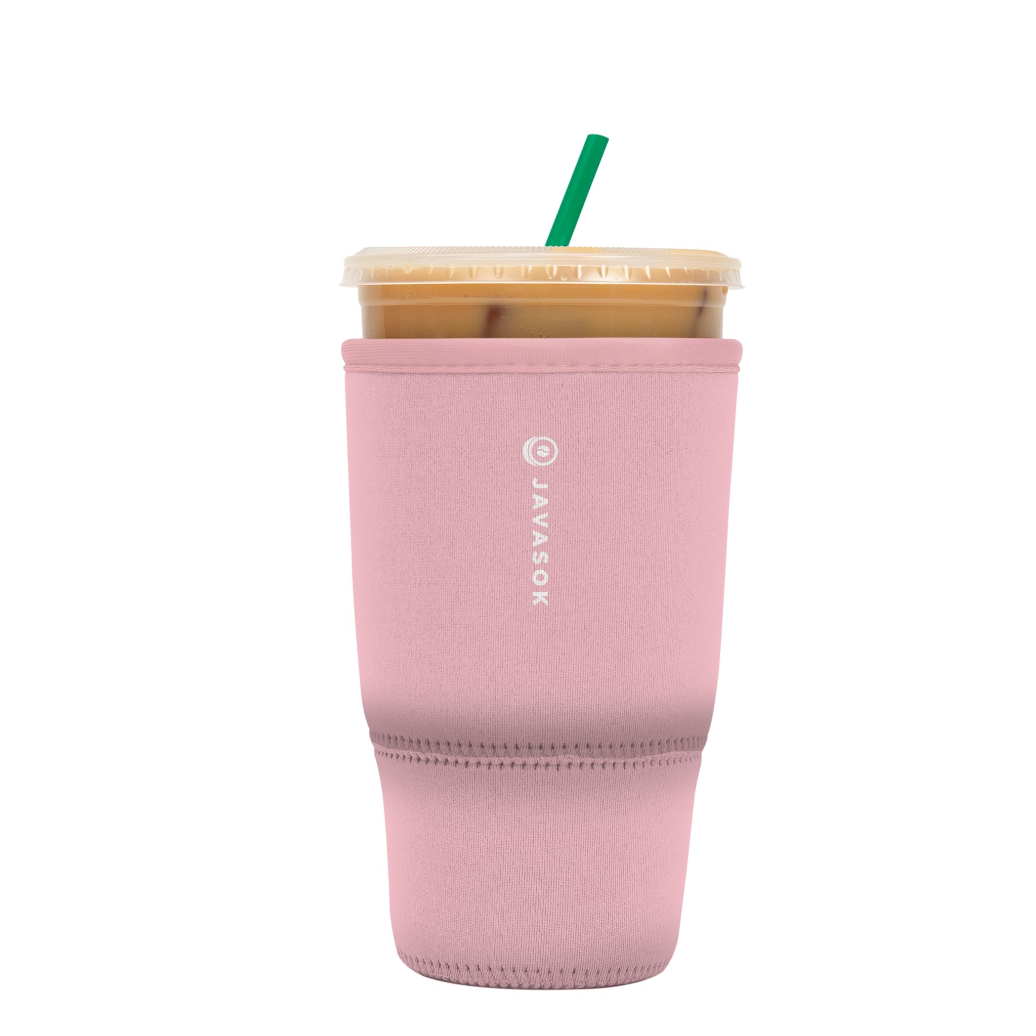 Sok It Java Sok Iced Coffee & Cold Soda Insulated Neoprene Cup Sleeve (Millennial Pink, Large: 30-32oz)